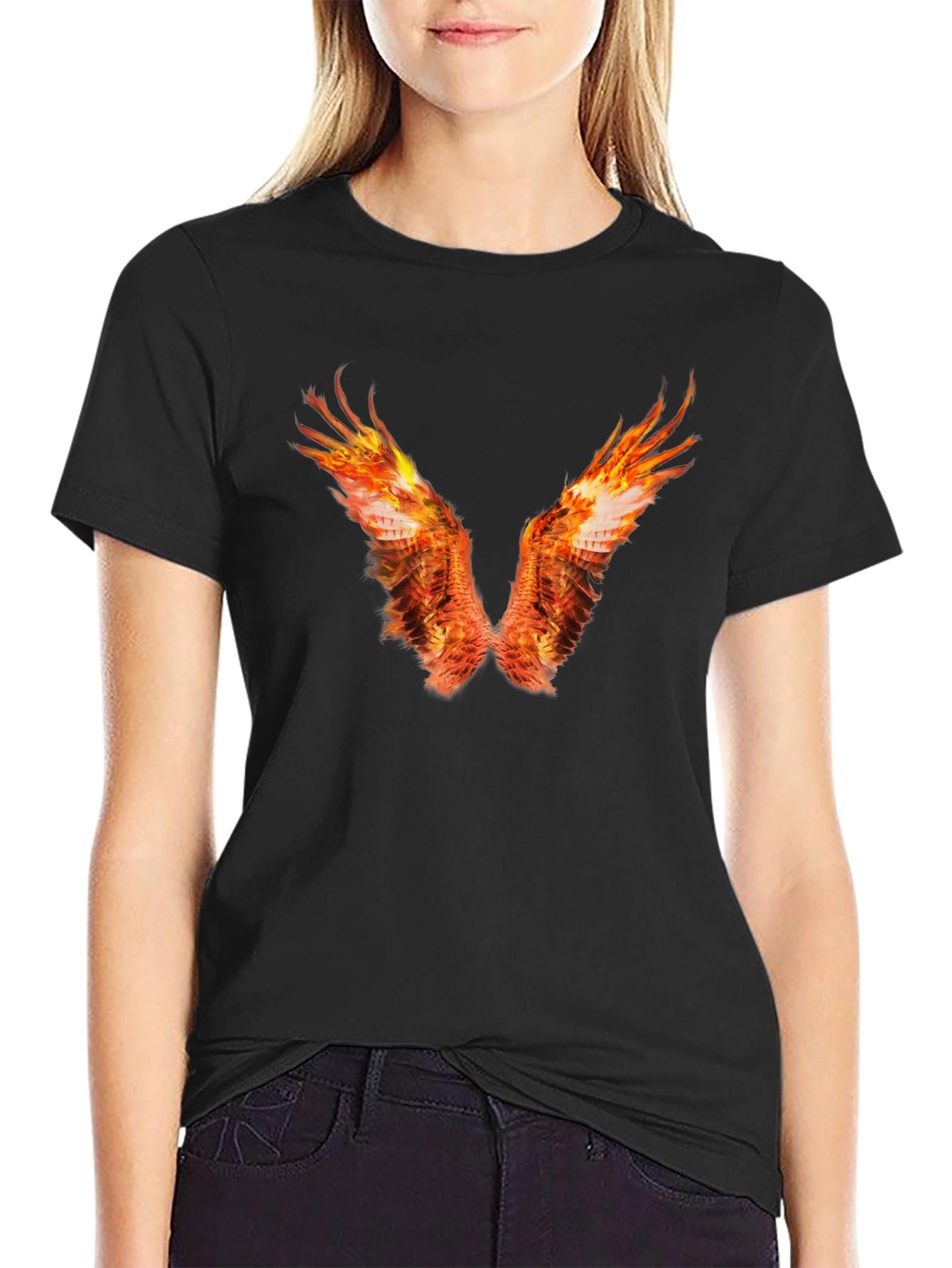 Fiery Wings Graphic Tee - Bold & Unique Design
