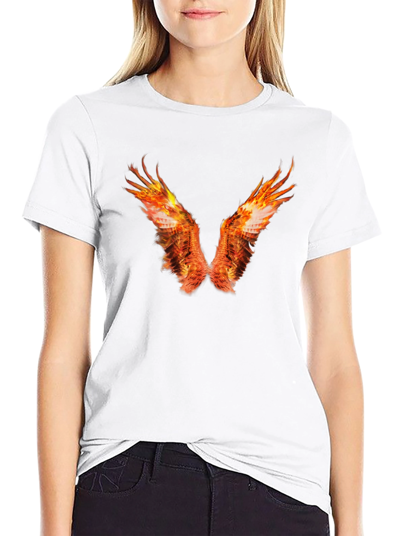 Fiery Wings Graphic Tee - Bold & Unique Design