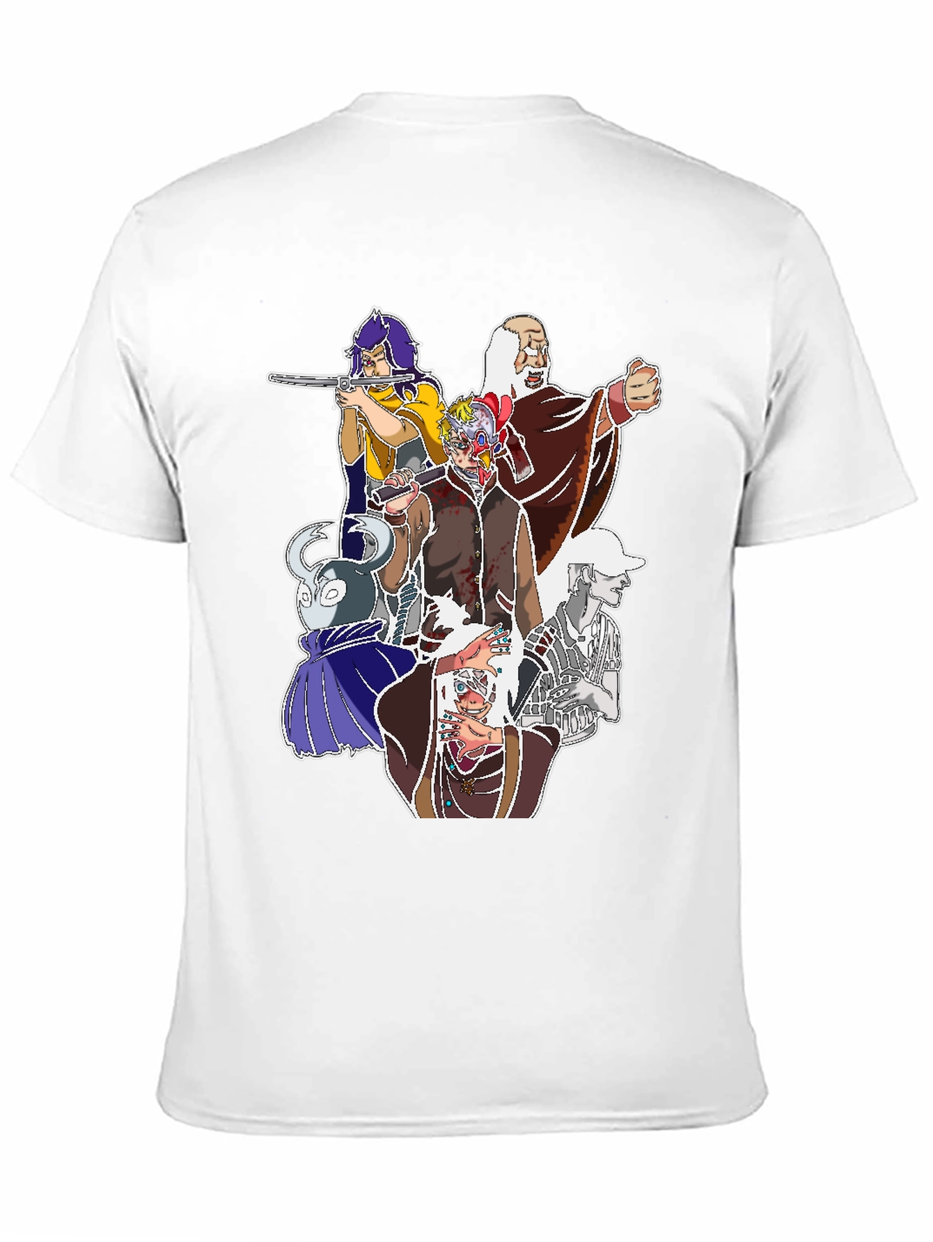 Unique Cartoon Graphic Print Black Tee