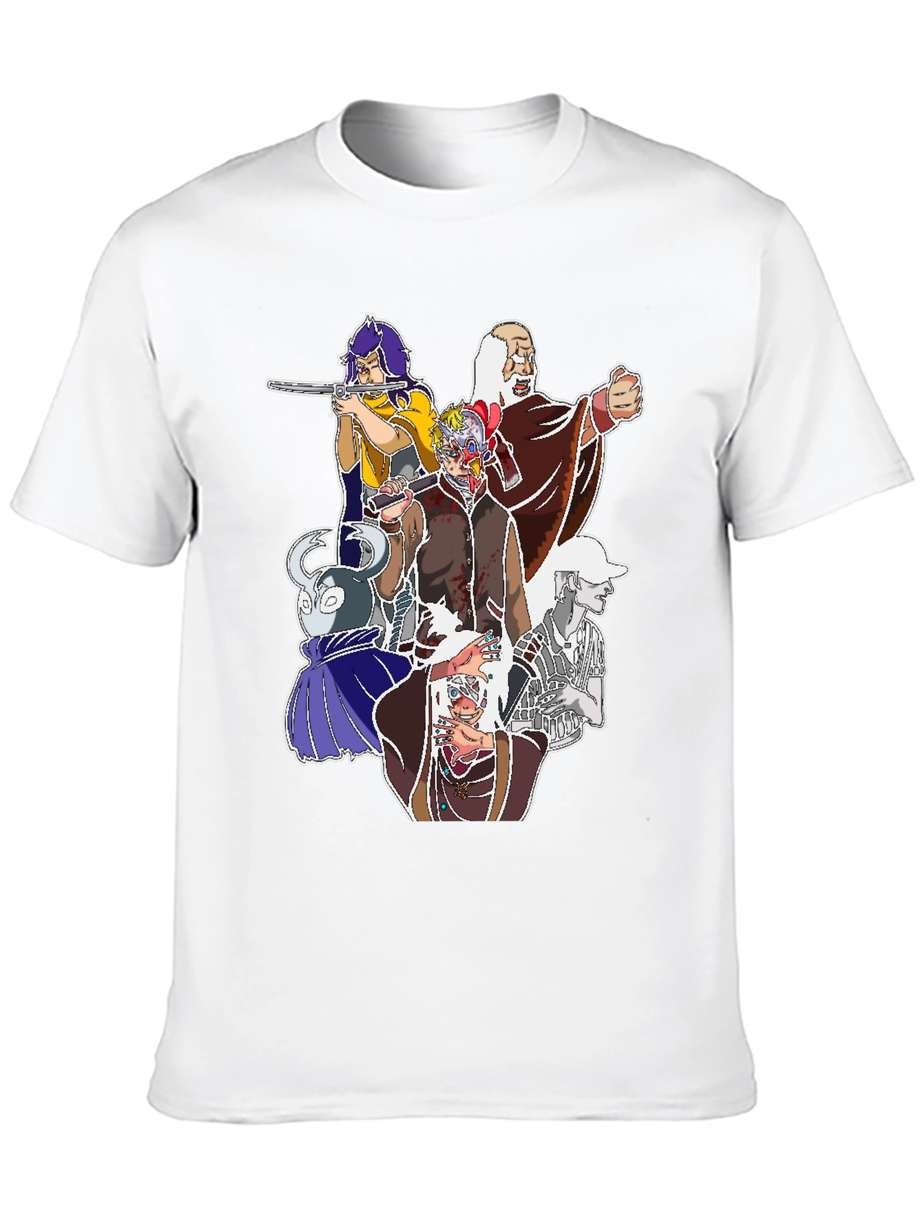 Unique Cartoon Graphic Print Black Tee