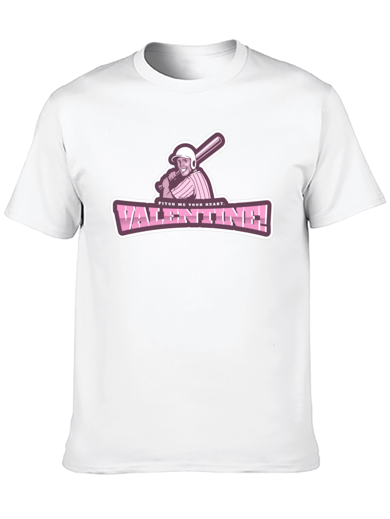 Pitch Me Your Heart Valentine Baseball T-Shirt