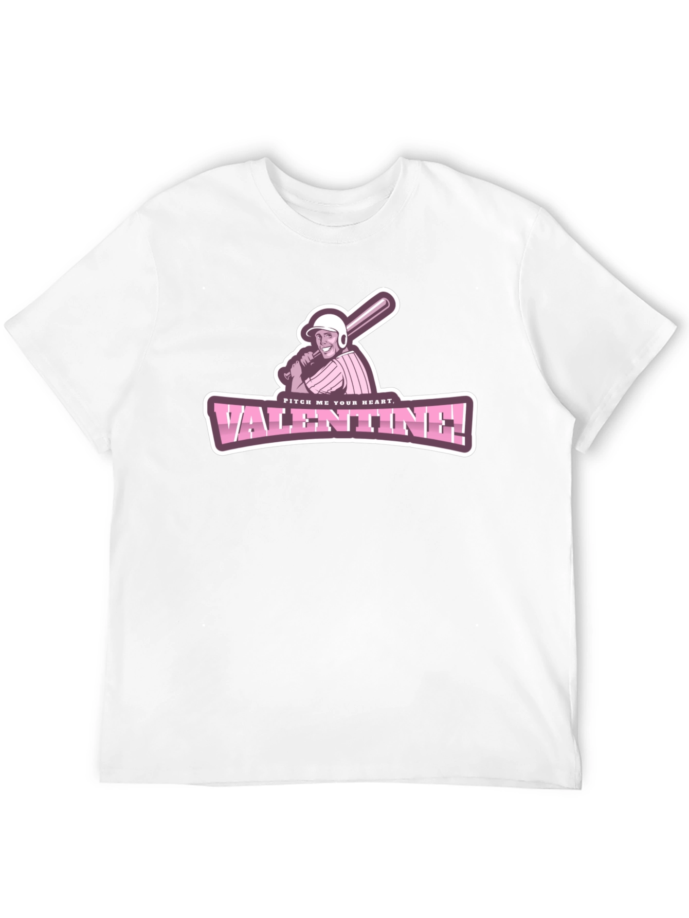 Pitch Me Your Heart Valentine Baseball T-Shirt