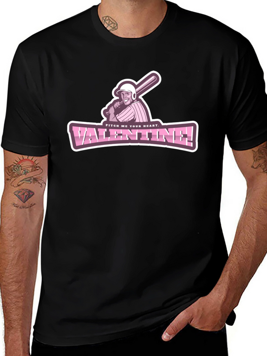 Pitch Me Your Heart Valentine Baseball T-Shirt
