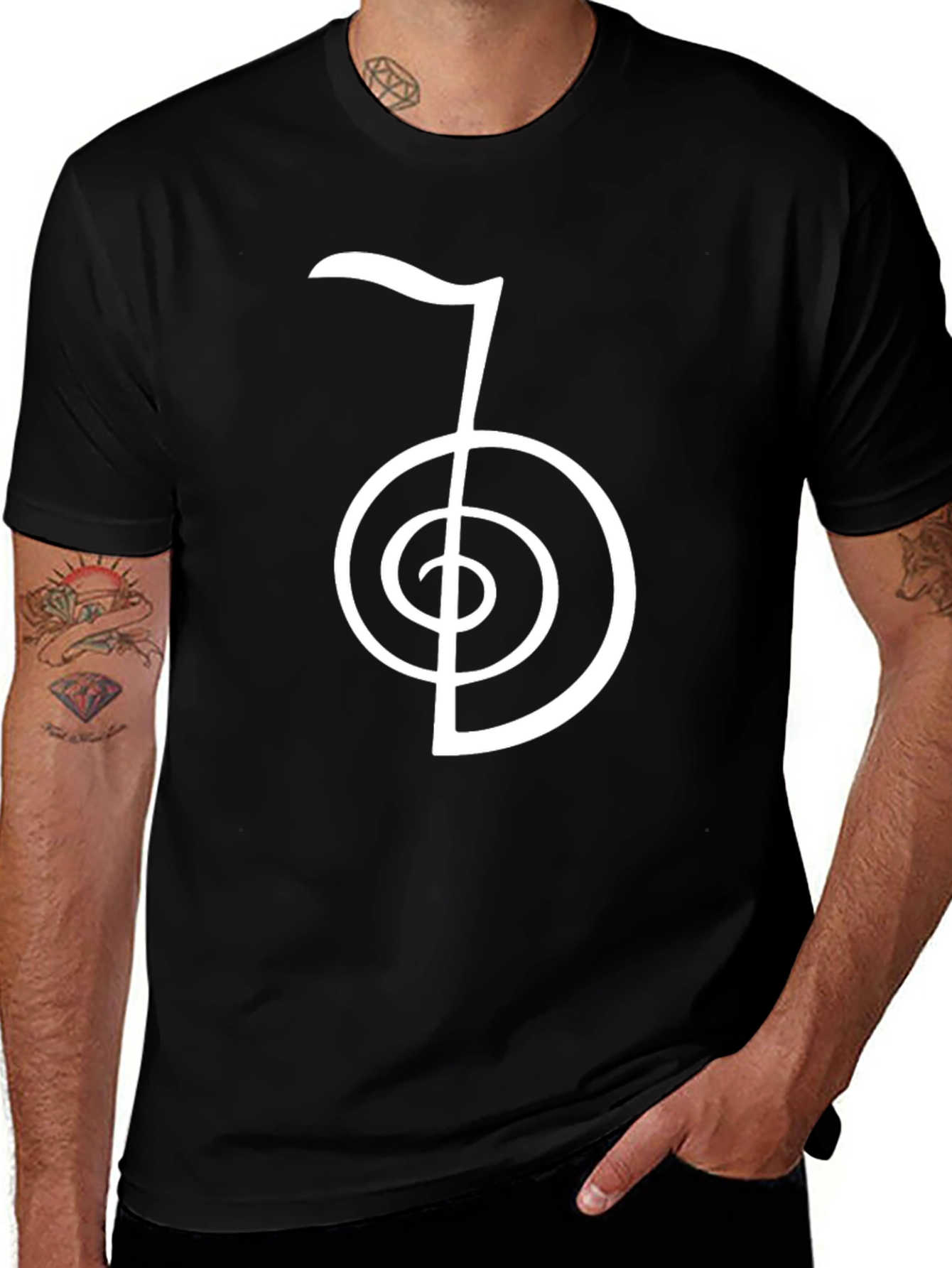 Cho Ku Rei Reiki Power Symbol Black T-Shirt