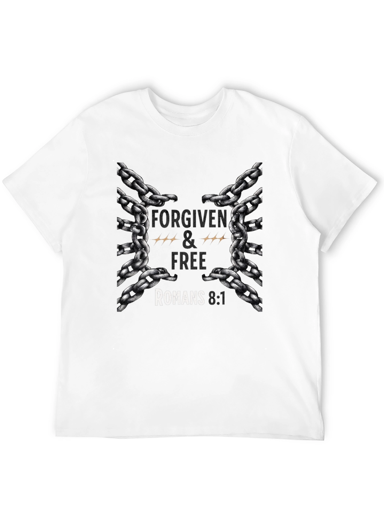 Forgiven & Free Romans 8:1 Graphic T-Shirt