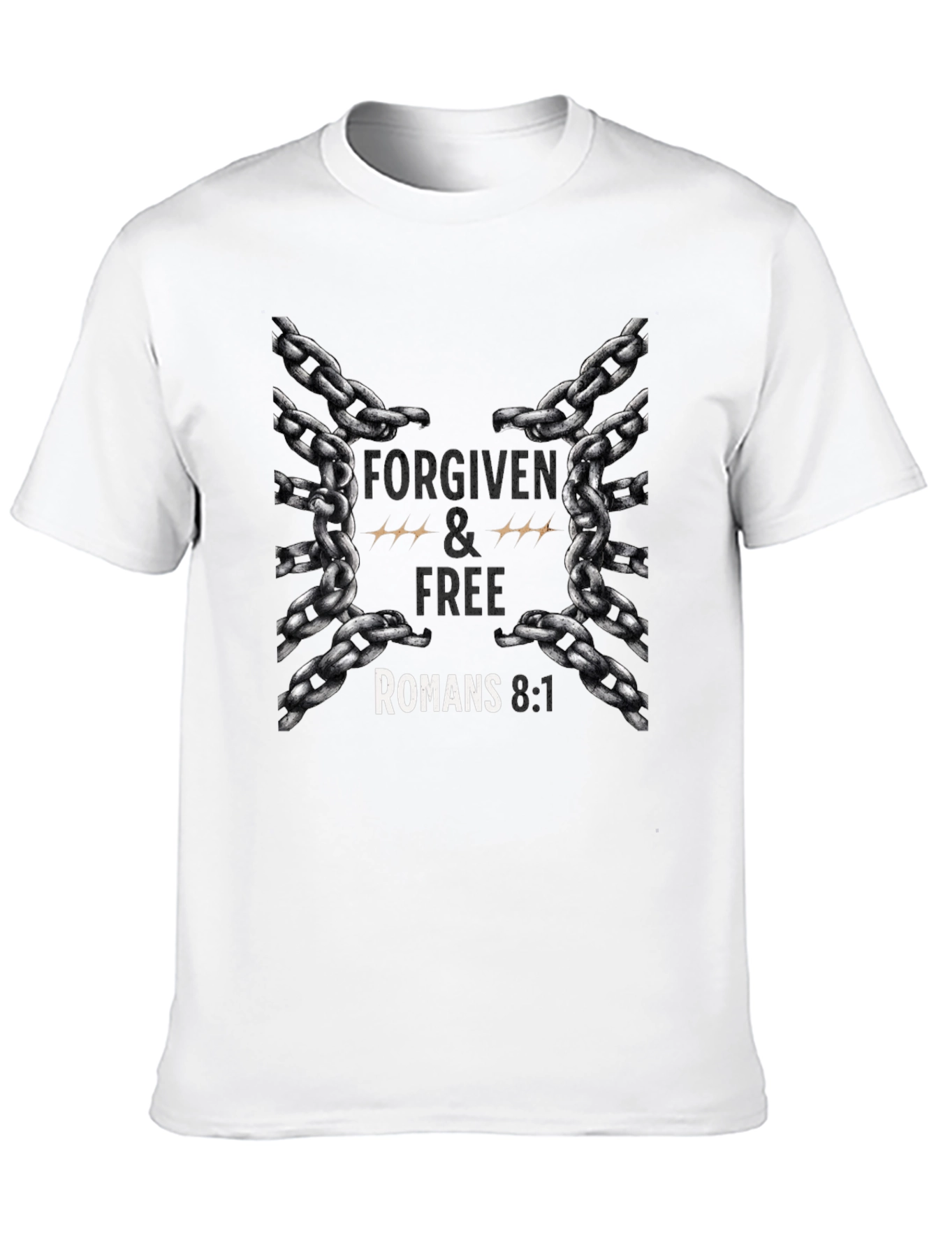 Forgiven & Free Romans 8:1 Graphic T-Shirt
