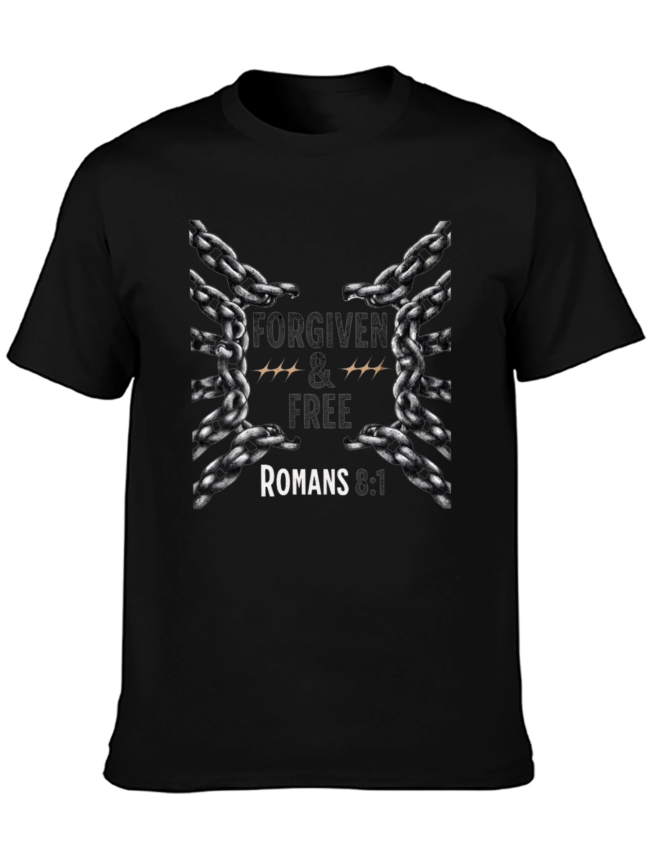 Forgiven & Free Romans 8:1 Graphic T-Shirt