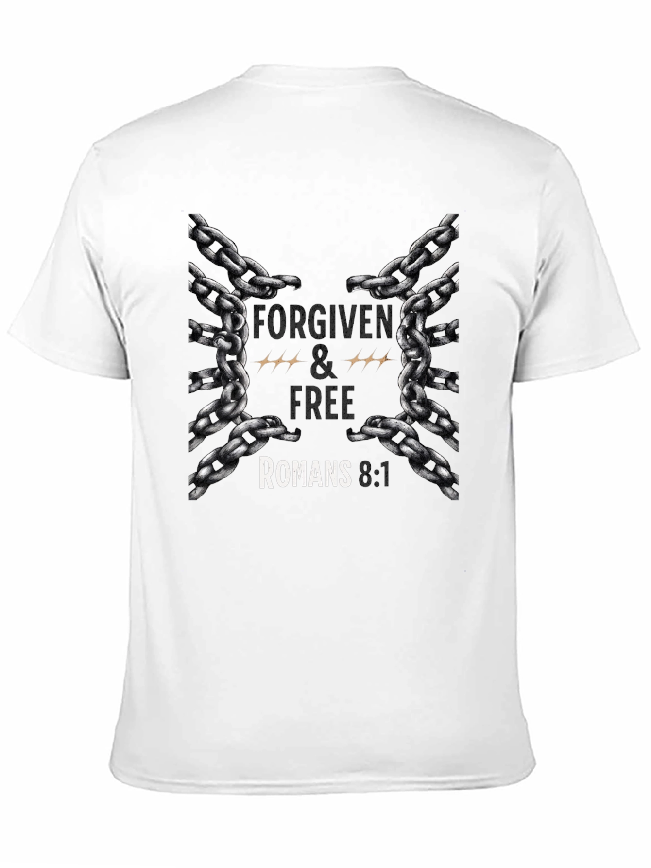 Forgiven & Free Romans 8:1 Graphic T-Shirt