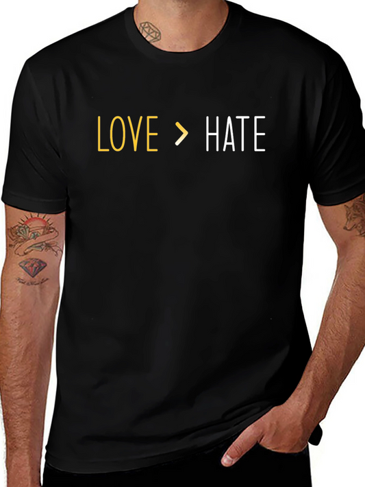 Love Over Hate Graphic Tee - Positive Message Shirt