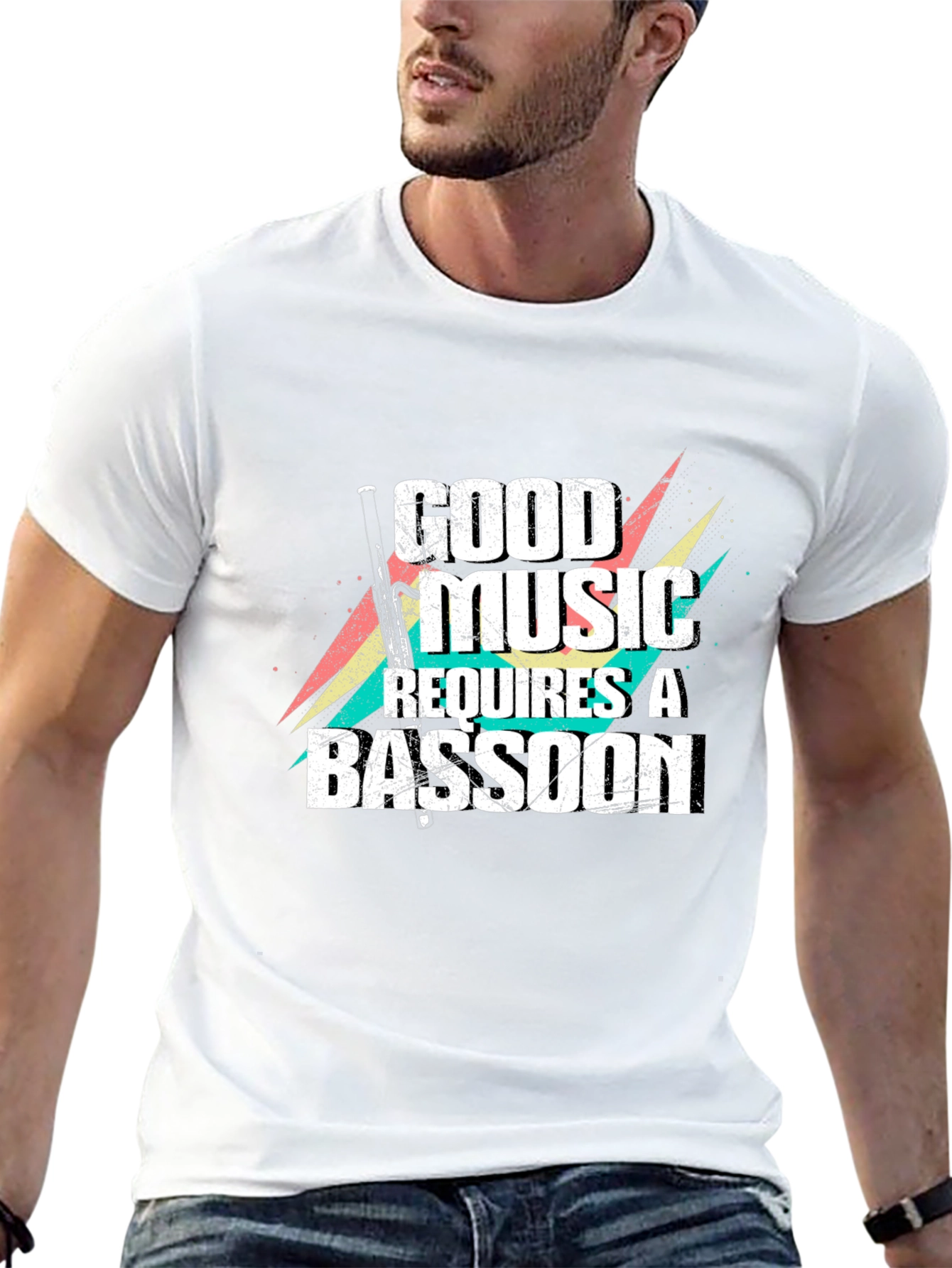 Good Music Requires a Bassoon Black T-Shirt