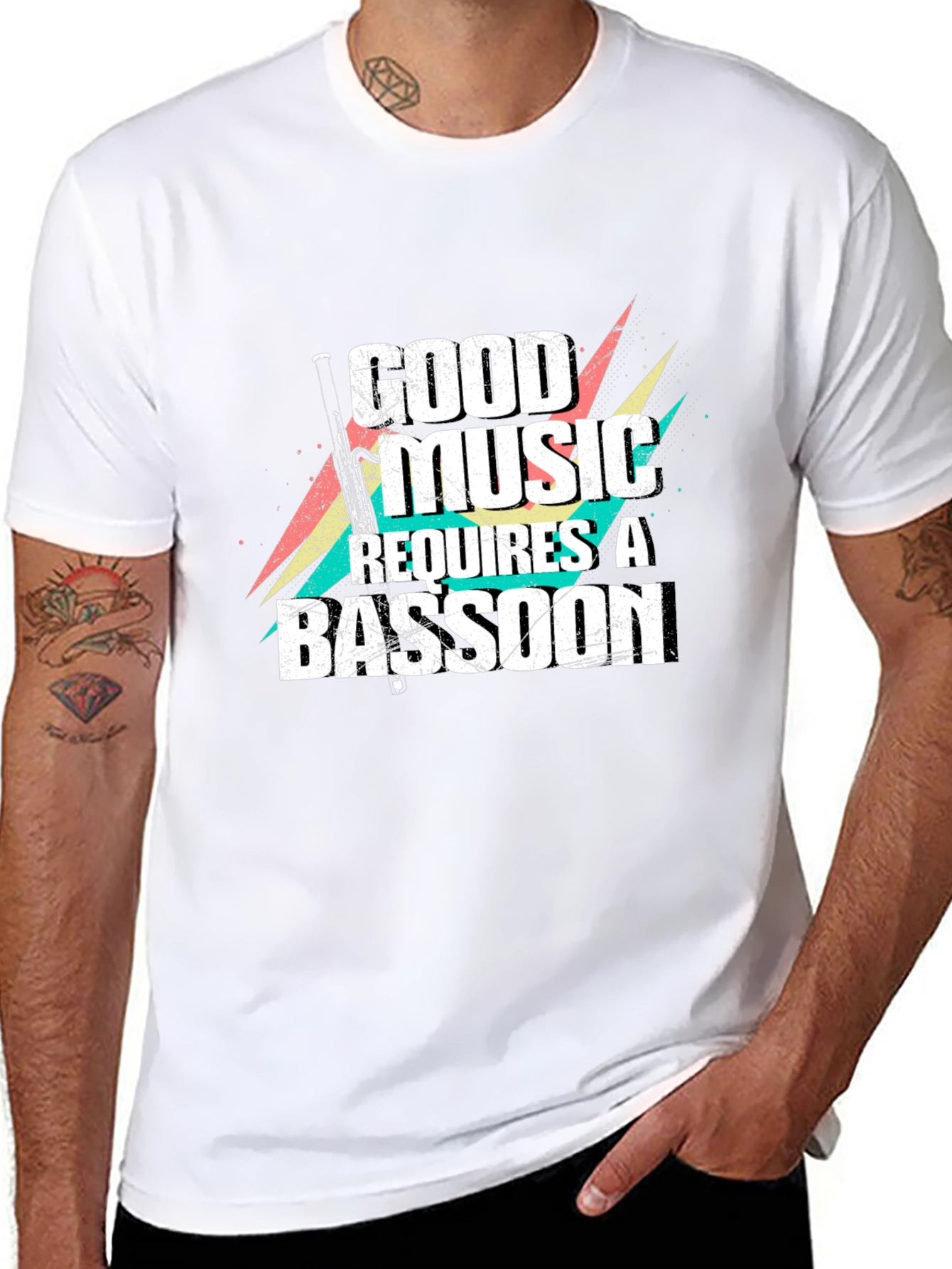 Good Music Requires a Bassoon Black T-Shirt