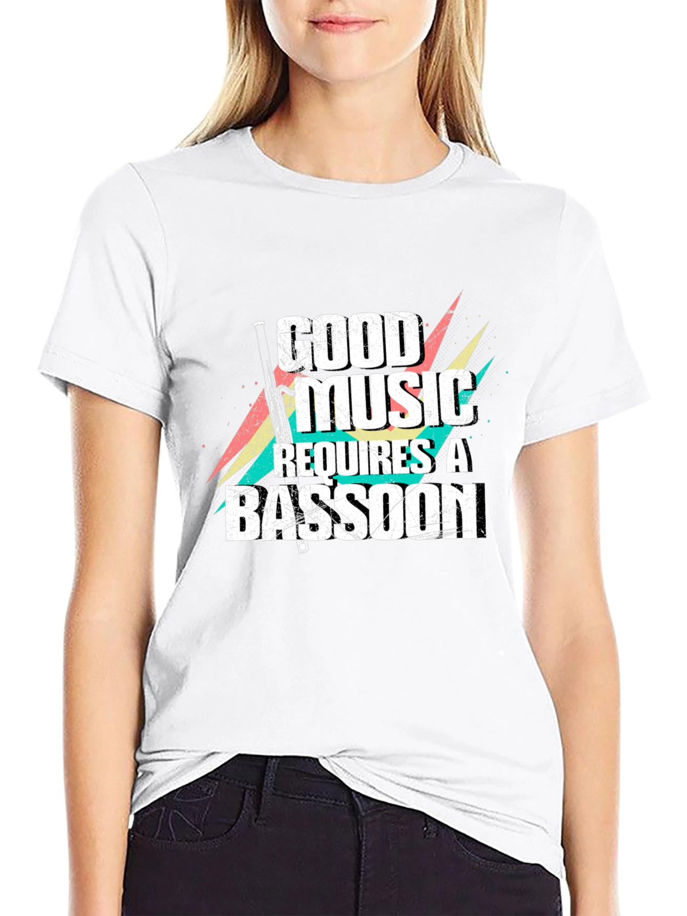 Good Music Requires a Bassoon Black T-Shirt