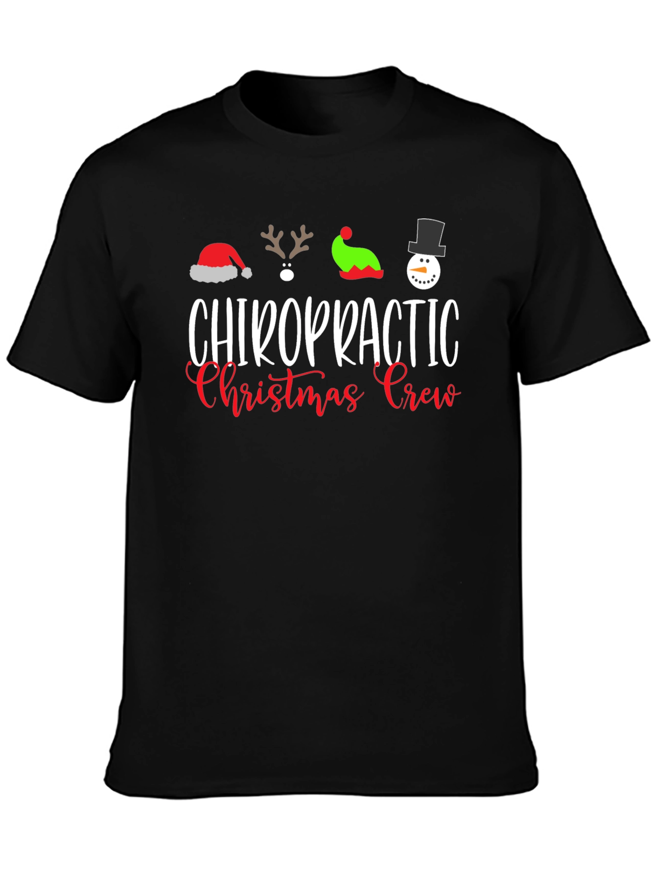 Chiropractic Christmas Crew T-Shirt Holiday