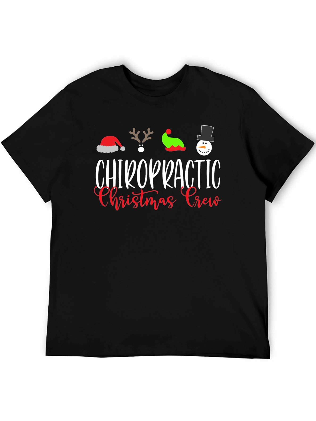 Chiropractic Christmas Crew T-Shirt Holiday