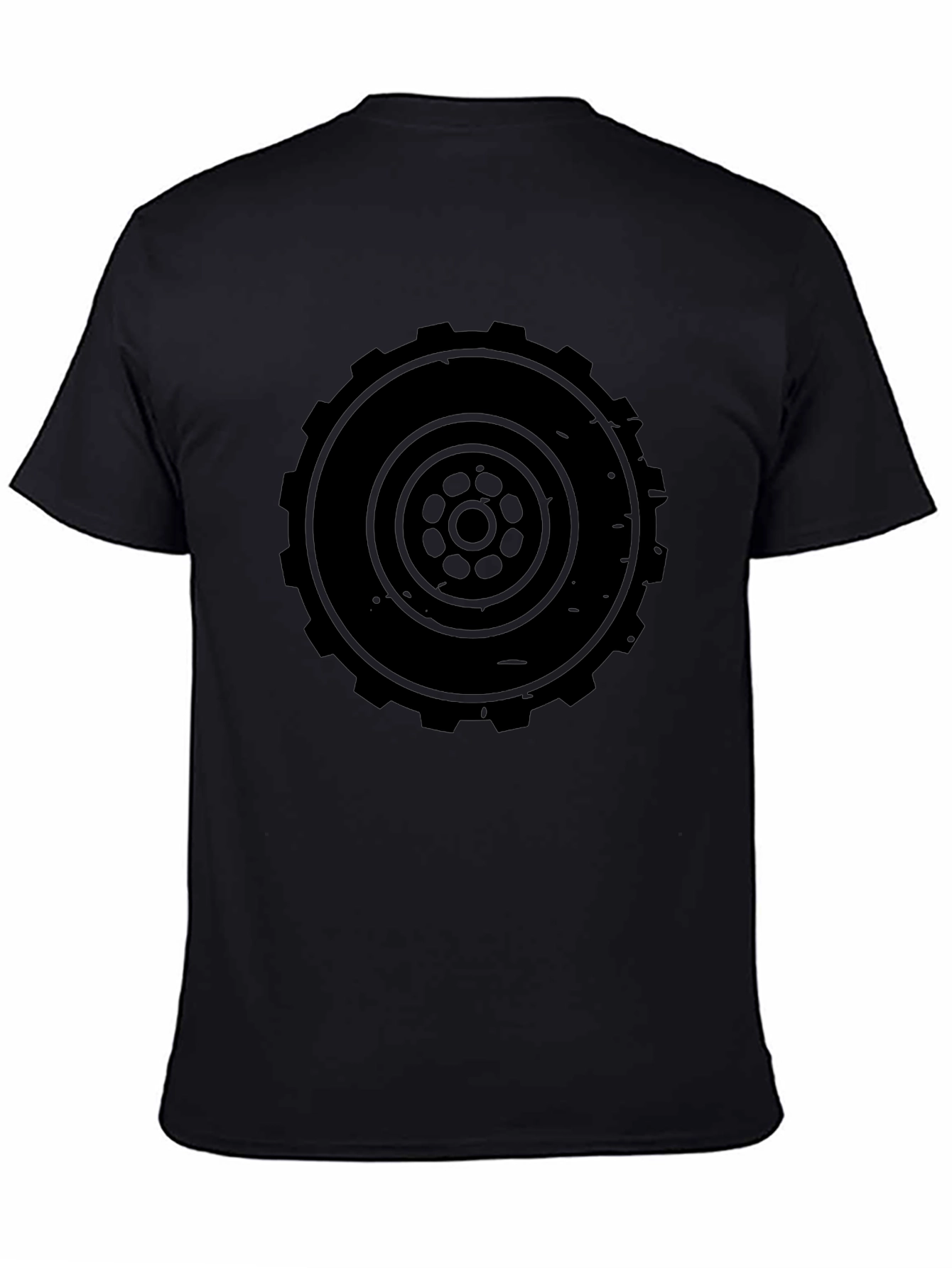 Black Tire Graphic Tee - Mens Casual Style