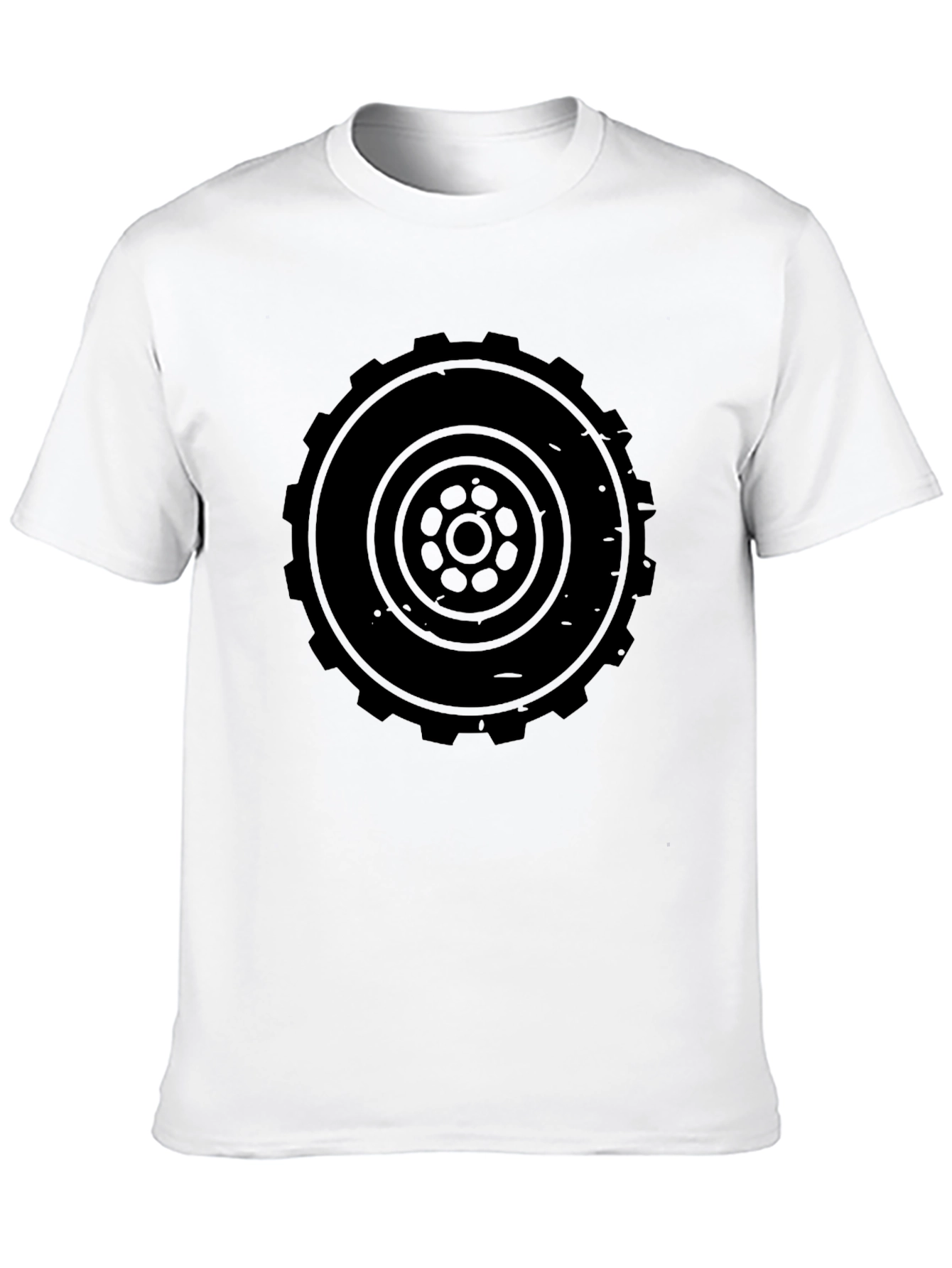 Black Tire Graphic Tee - Mens Casual Style