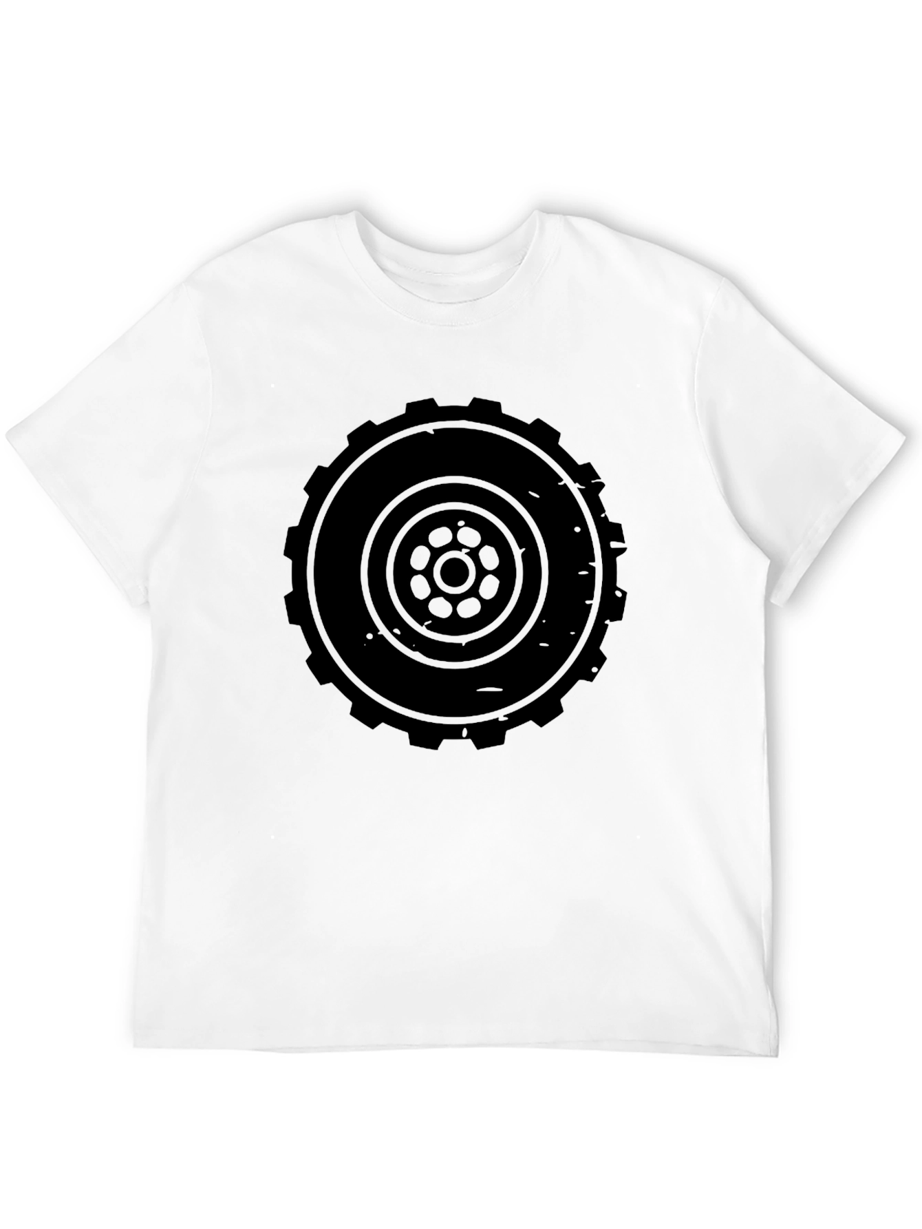 Black Tire Graphic Tee - Mens Casual Style