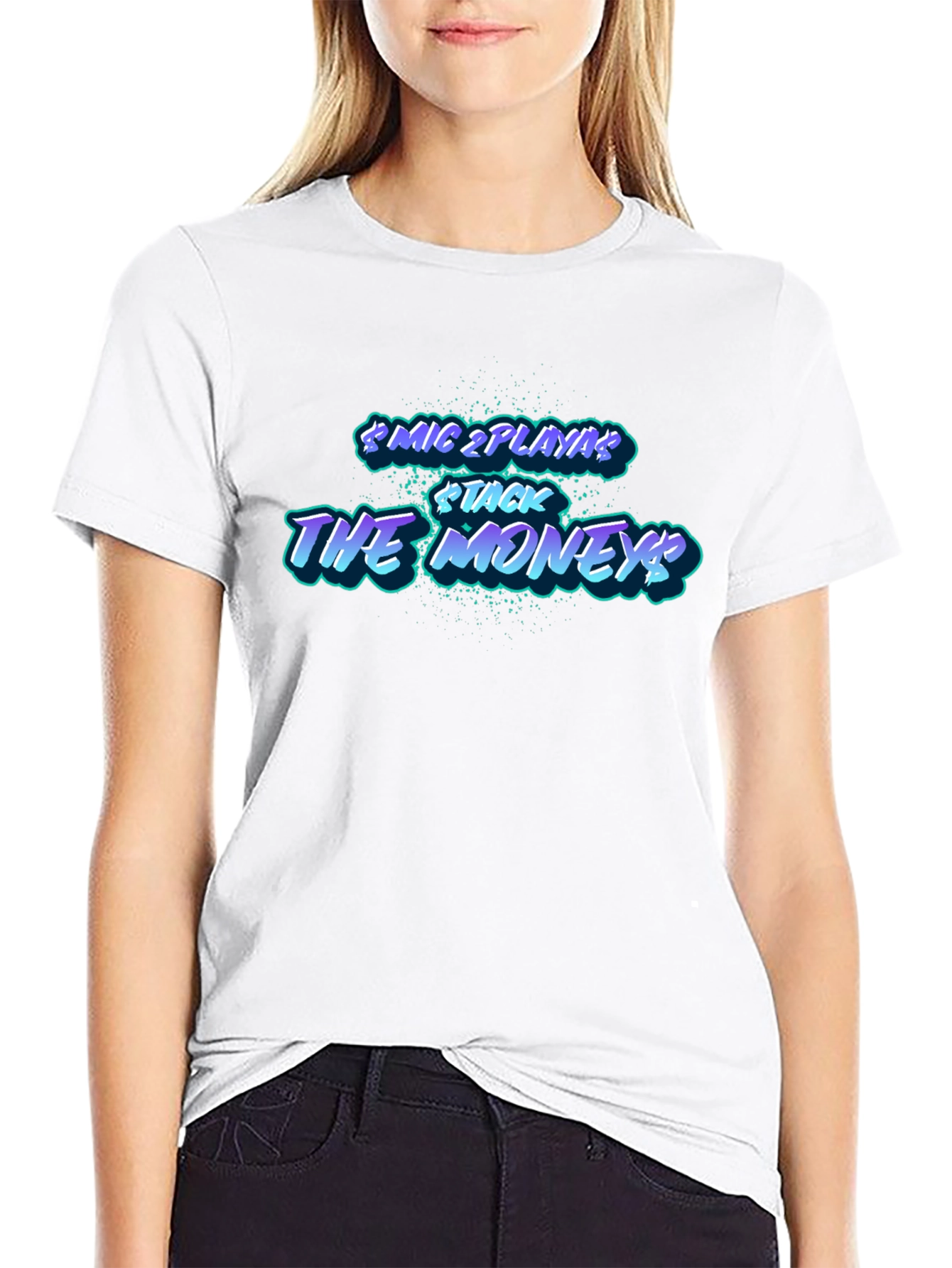 Mic 2 Playa Stack the Money Graphic T-Shirt