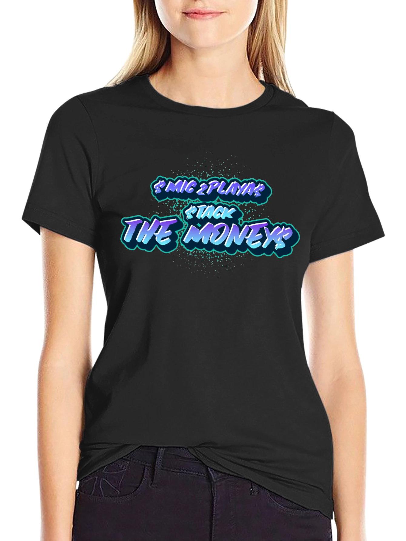 Mic 2 Playa Stack the Money Graphic T-Shirt