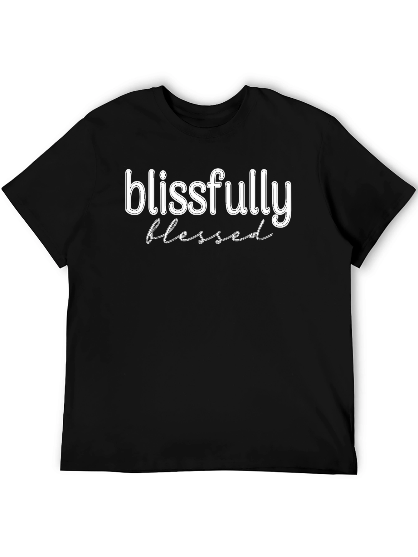 Blissfully Blessed Black Graphic Tee
