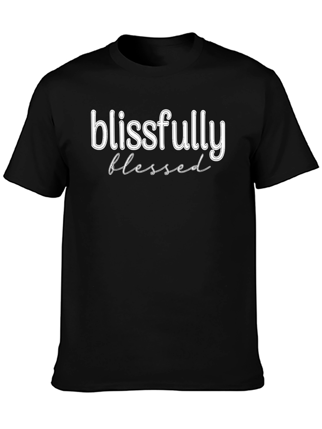 Blissfully Blessed Black Graphic Tee