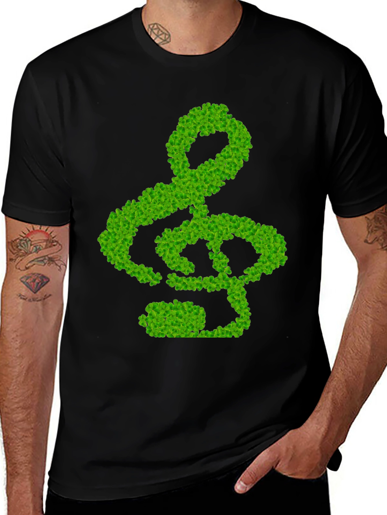 Lucky Treble Clef Tee - Black