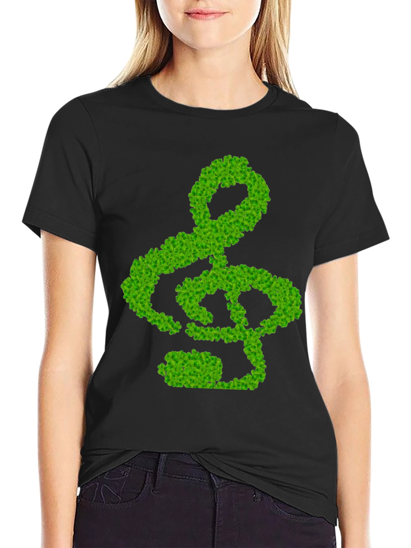 Lucky Treble Clef Tee - Black
