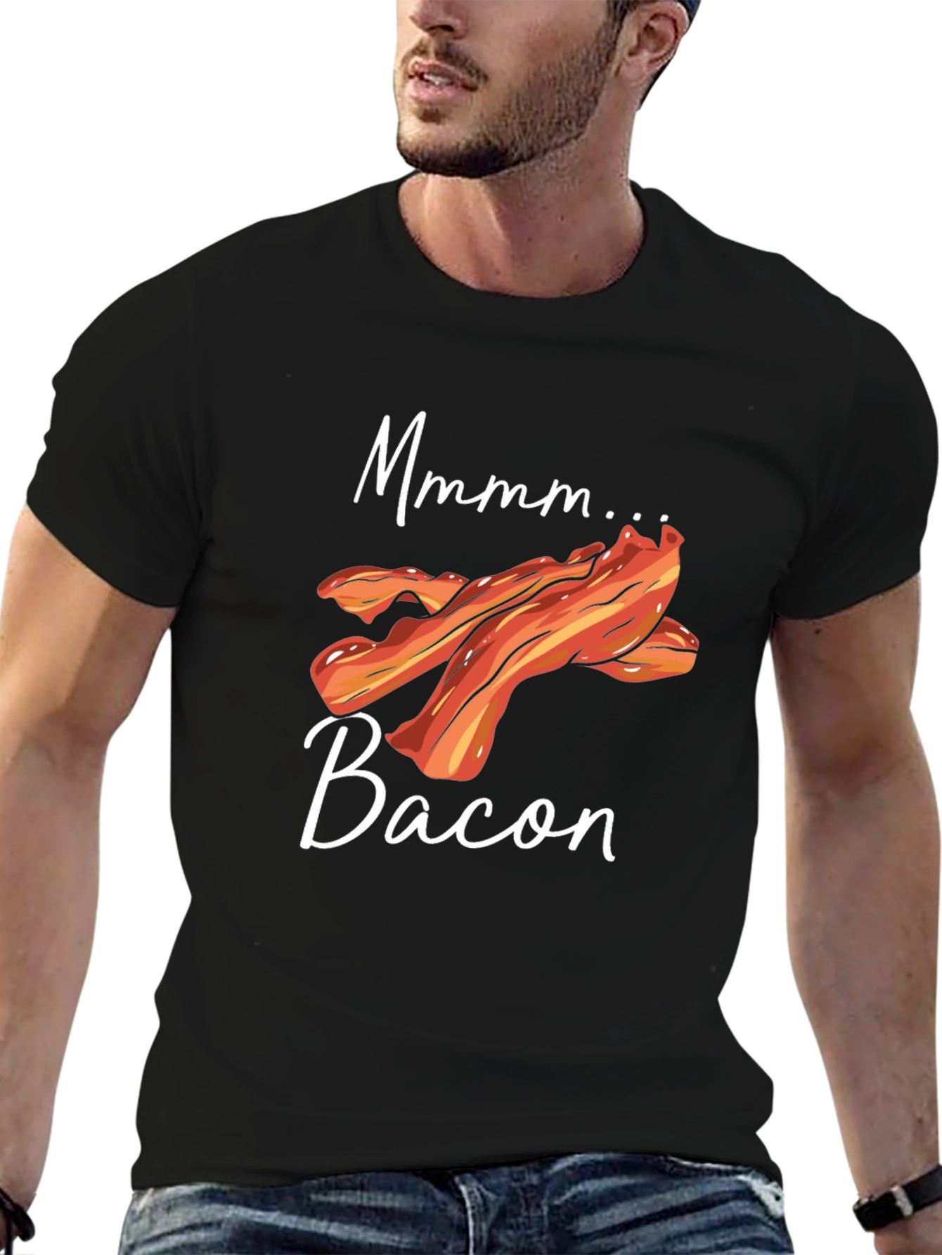 Mmmm Bacon T-Shirt - Funny Foodie Tee