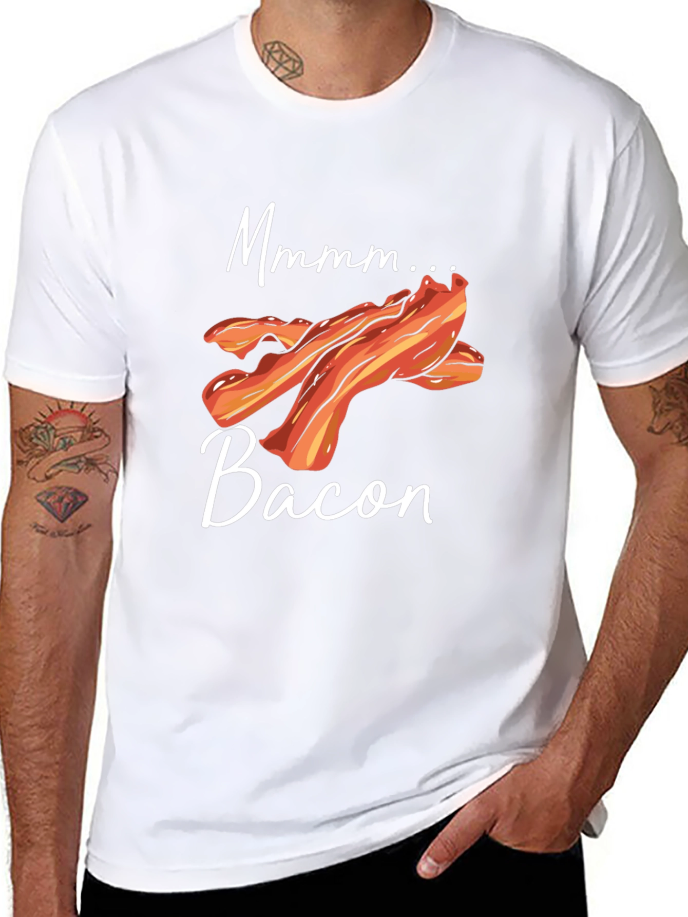 Mmmm Bacon T-Shirt - Funny Foodie Tee