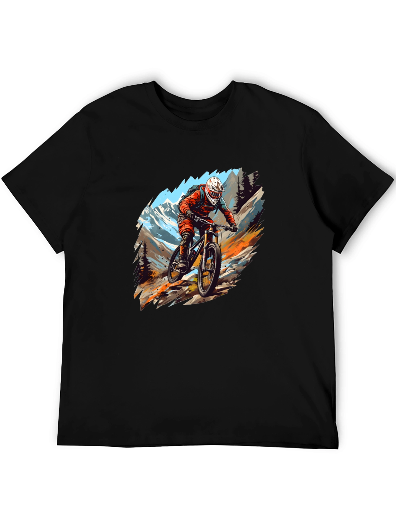 Mountain Biker Graphic Tee - Black
