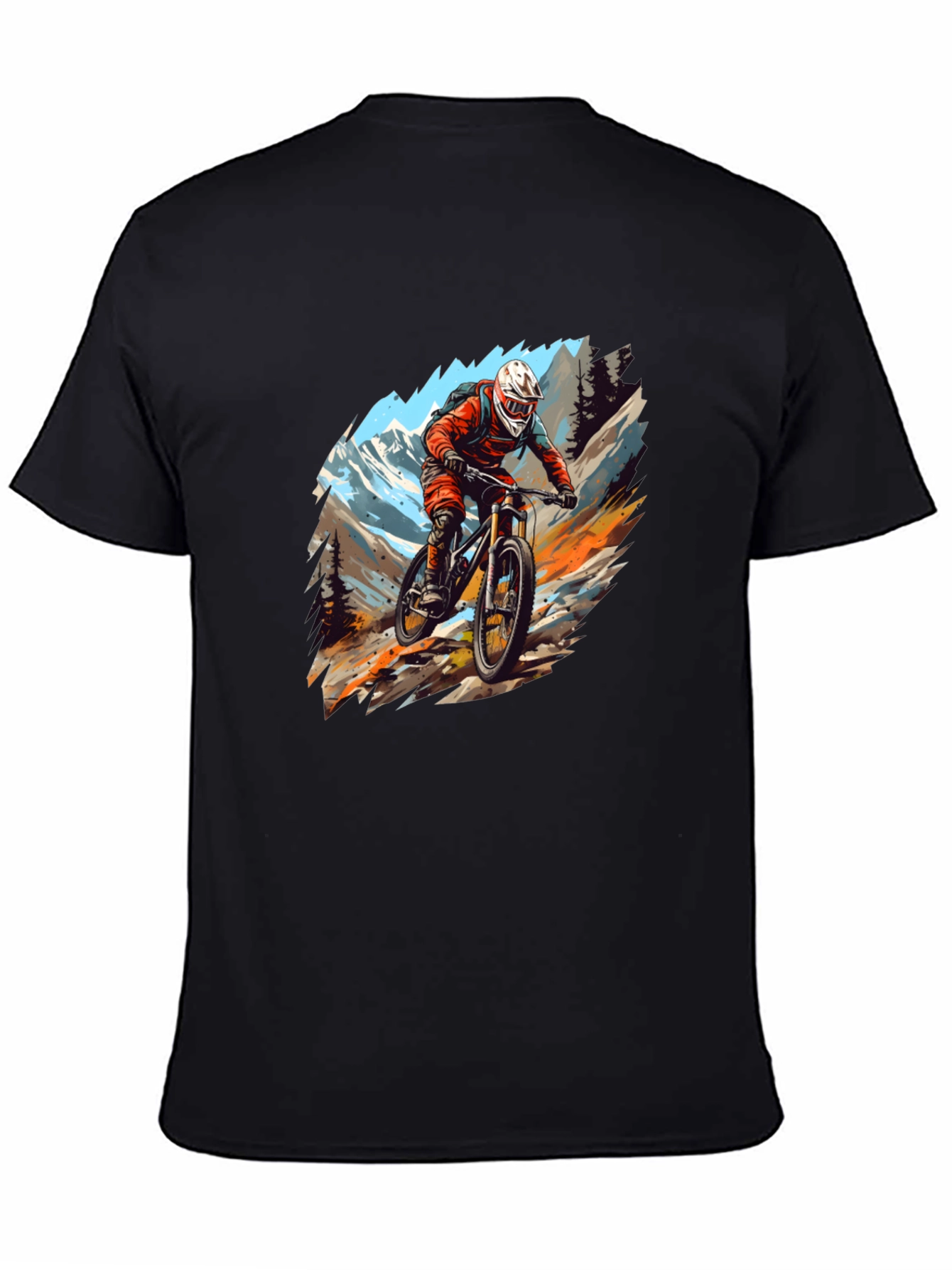 Mountain Biker Graphic Tee - Black
