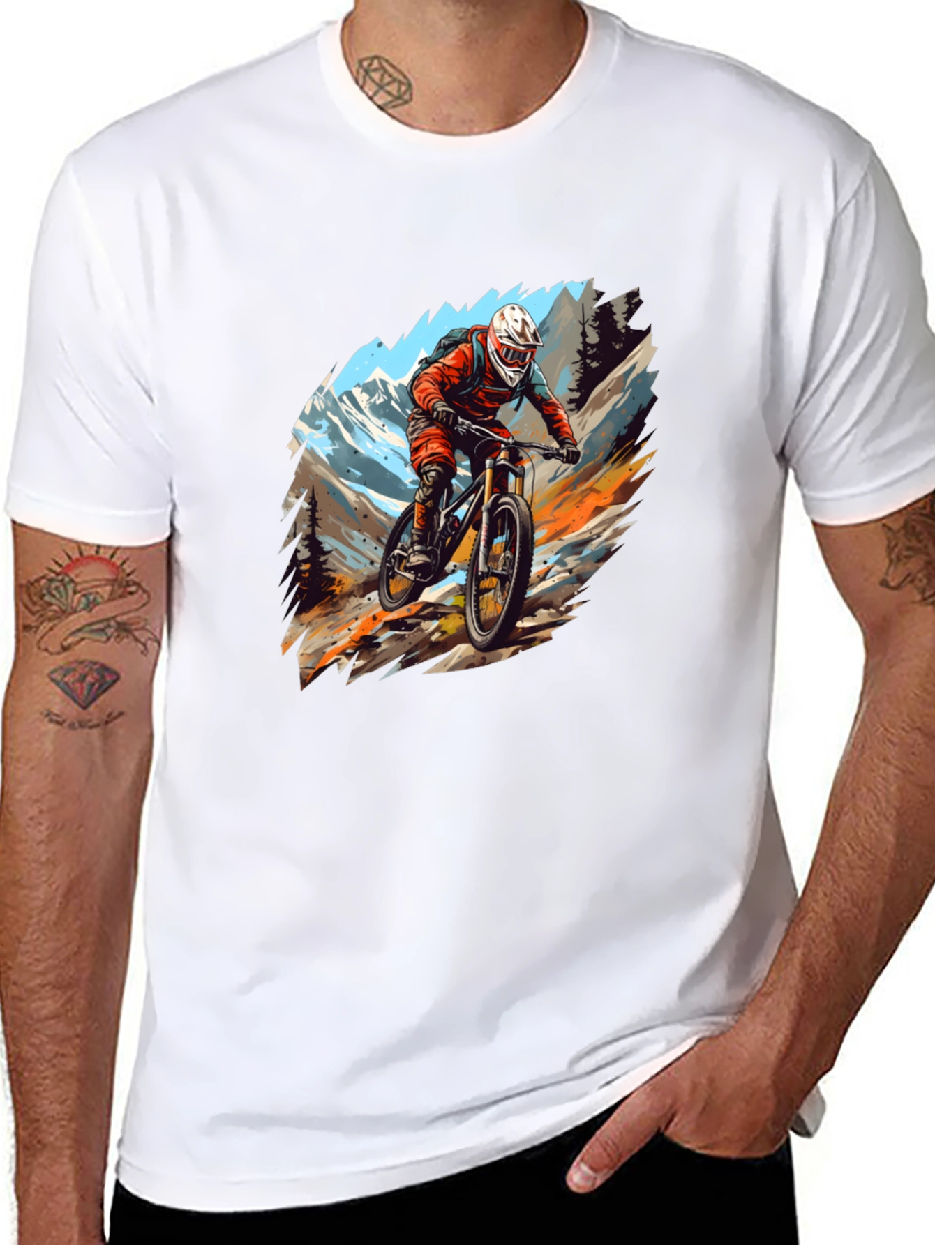 Mountain Biker Graphic Tee - Black