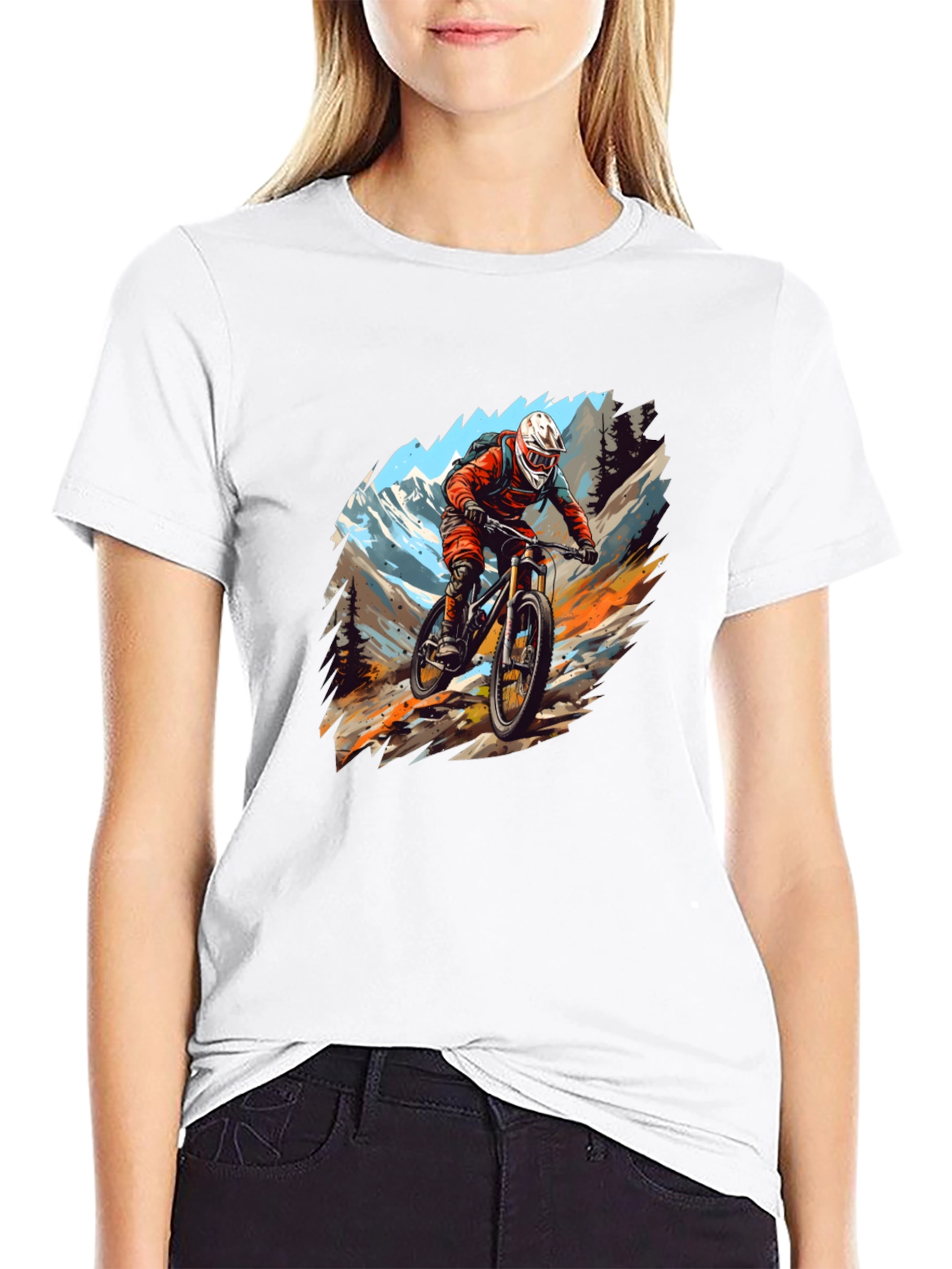Mountain Biker Graphic Tee - Black