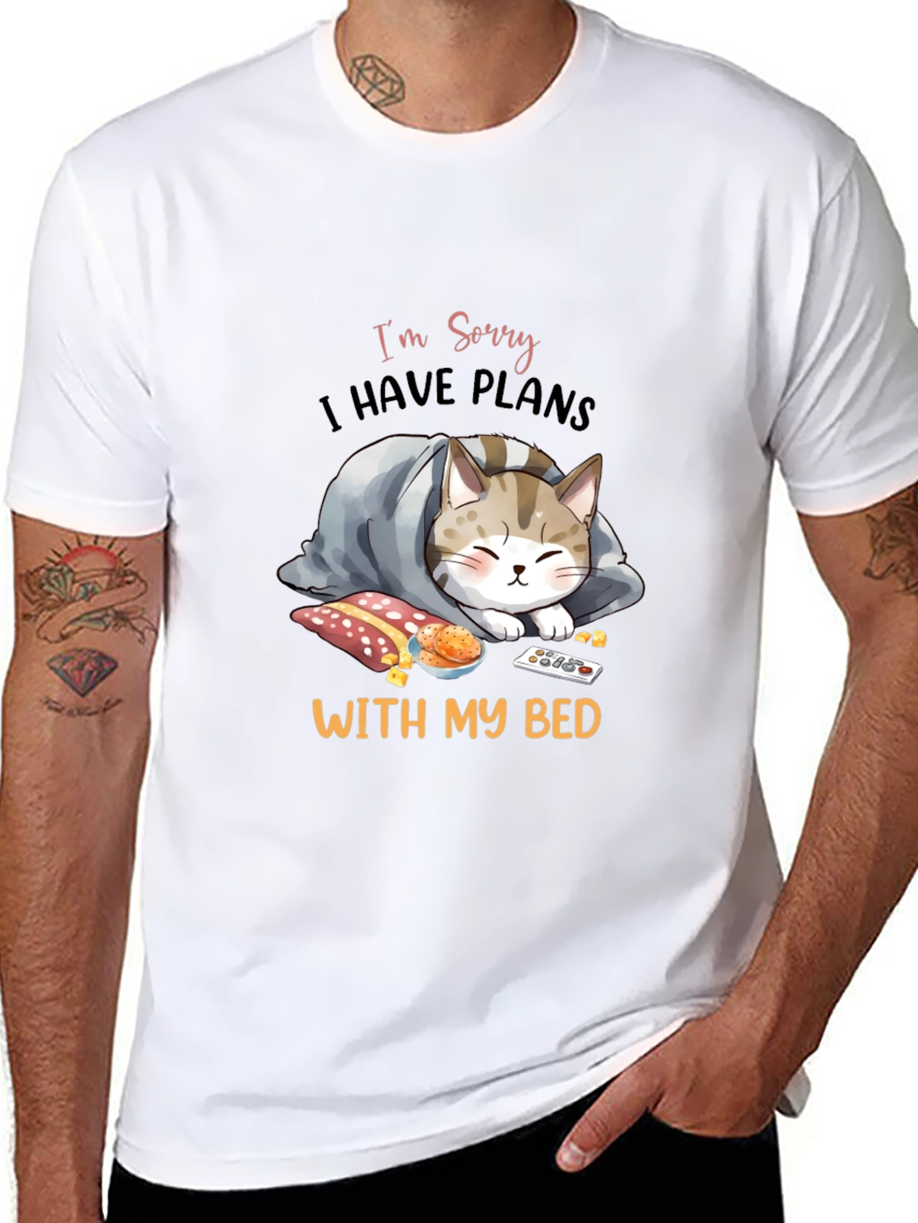 Funny Cat Bed Plans Graphic T-Shirt