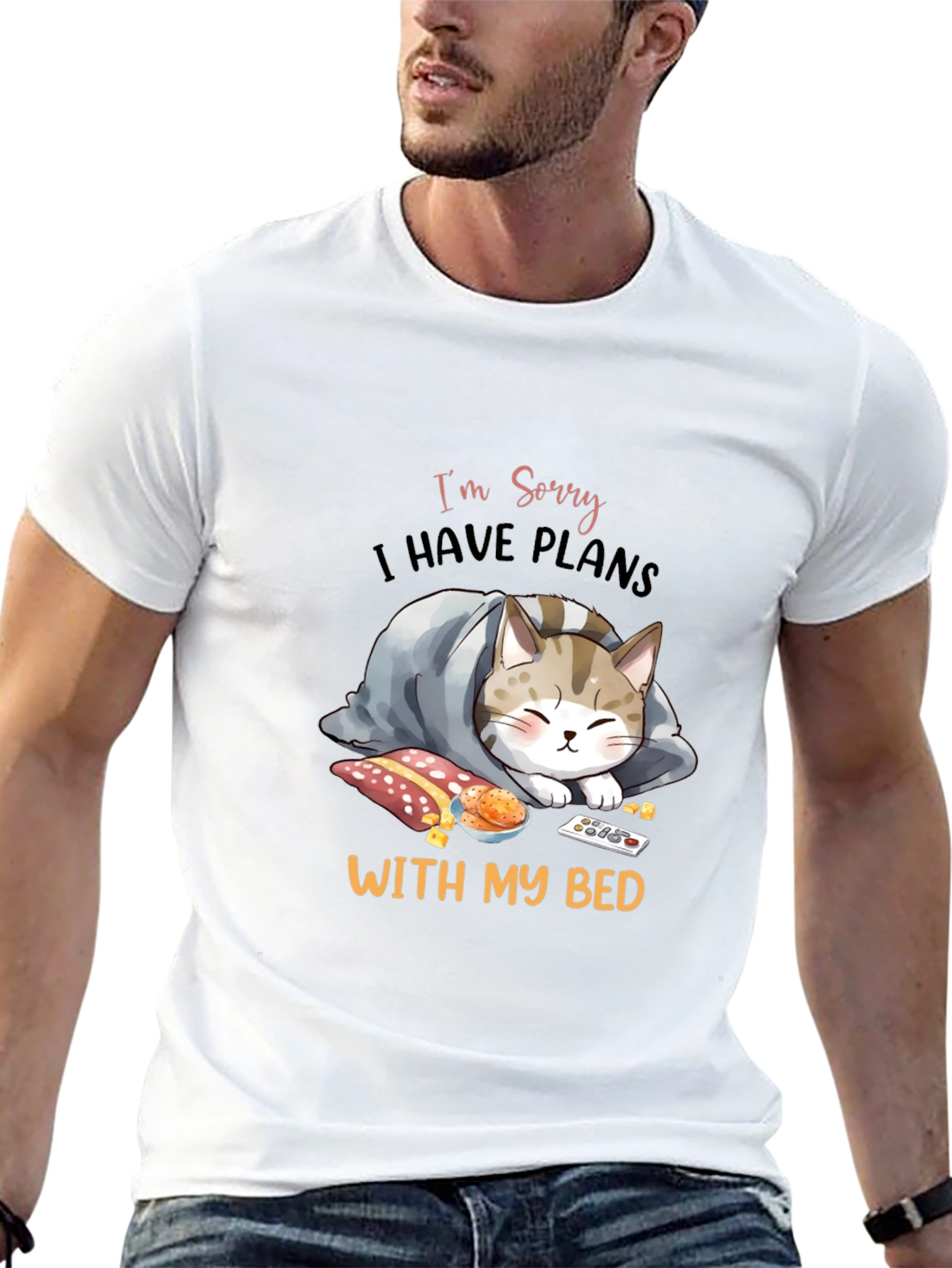 Funny Cat Bed Plans Graphic T-Shirt