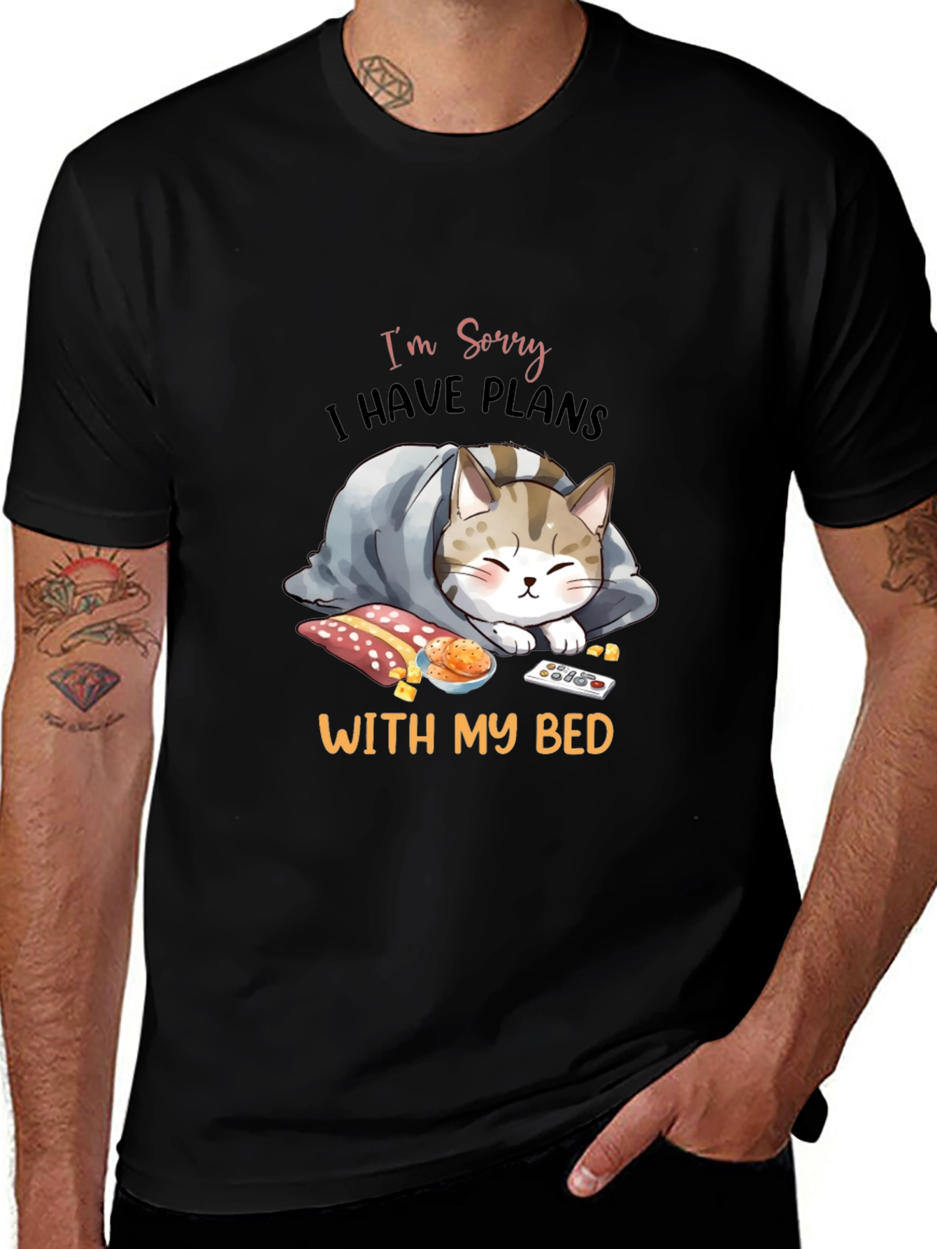Funny Cat Bed Plans Graphic T-Shirt