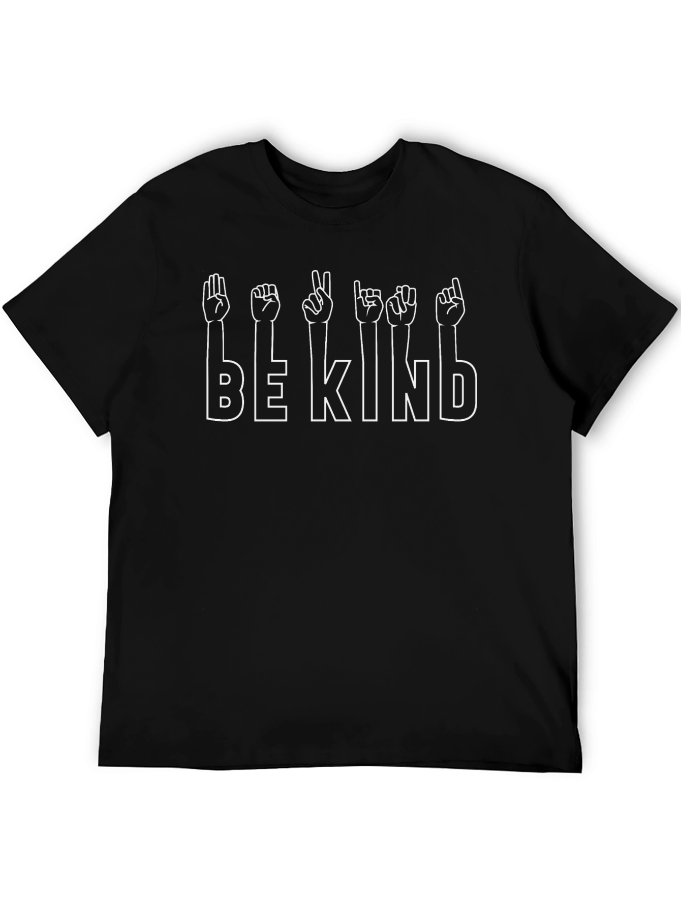 Be Kind ASL T-Shirt - Black