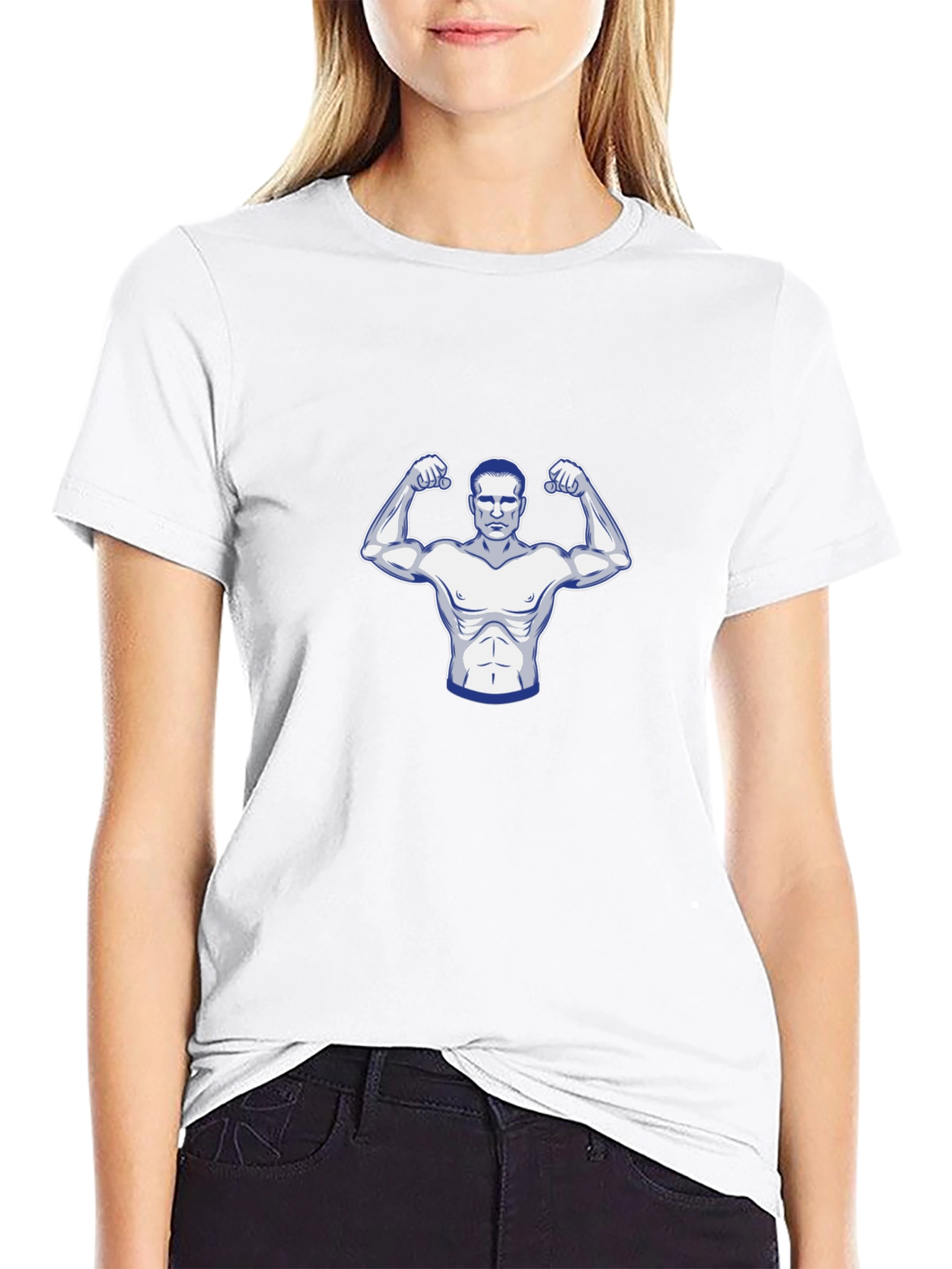Muscle Man Graphic Tee - Black