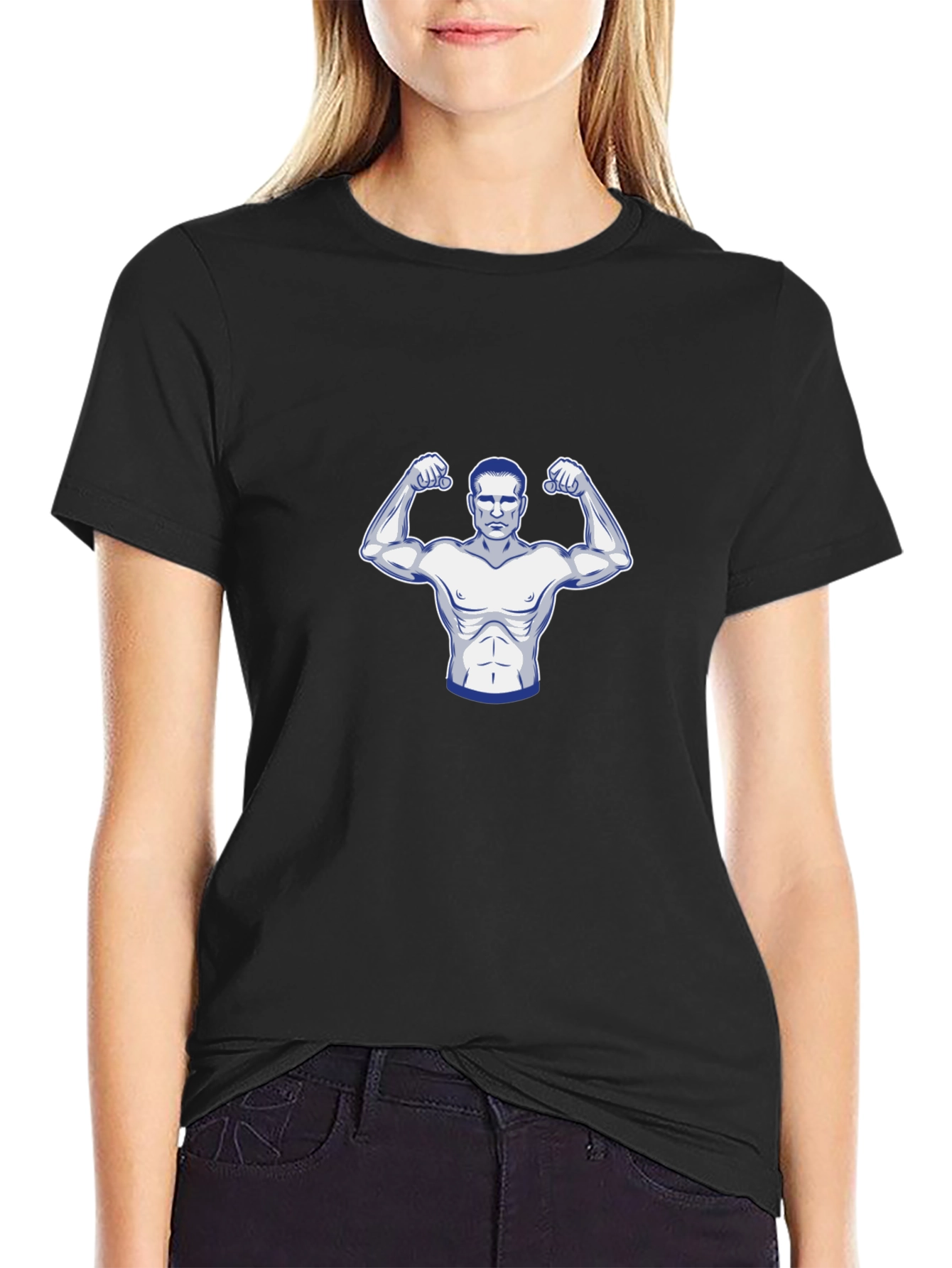 Muscle Man Graphic Tee - Black