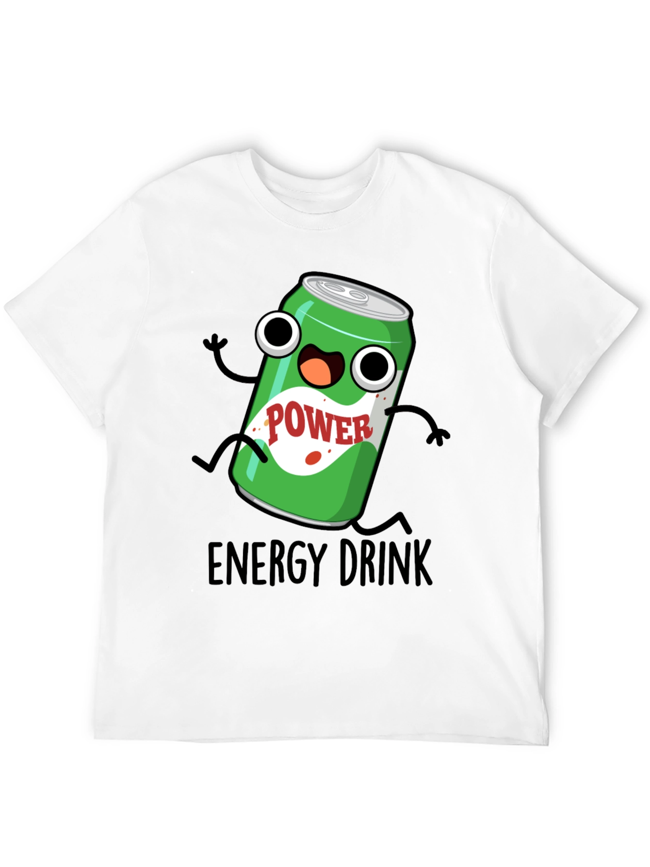 Cartoon Energy Drink T-Shirt - Black