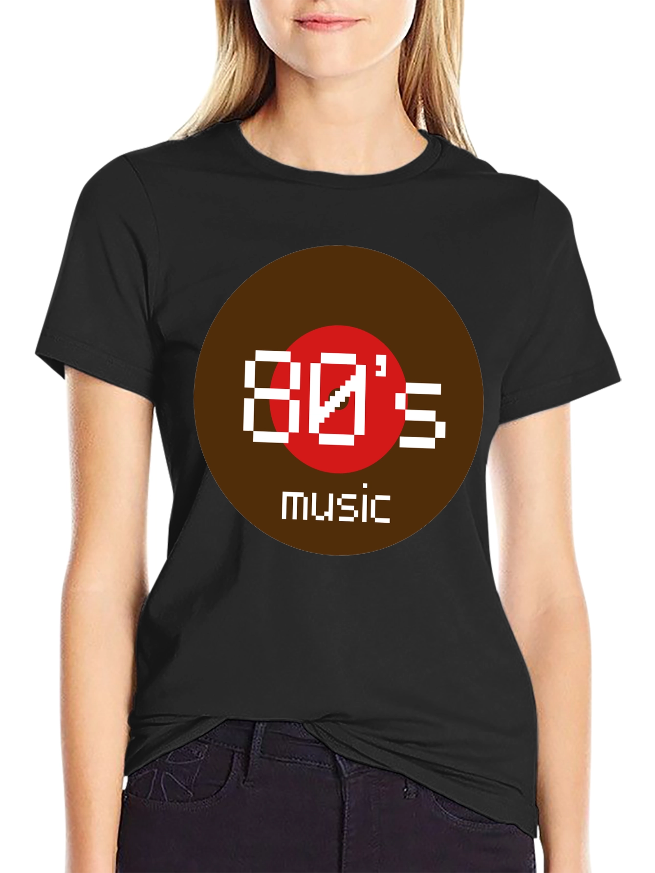 Retro 80s Music Pixel Art T-Shirt