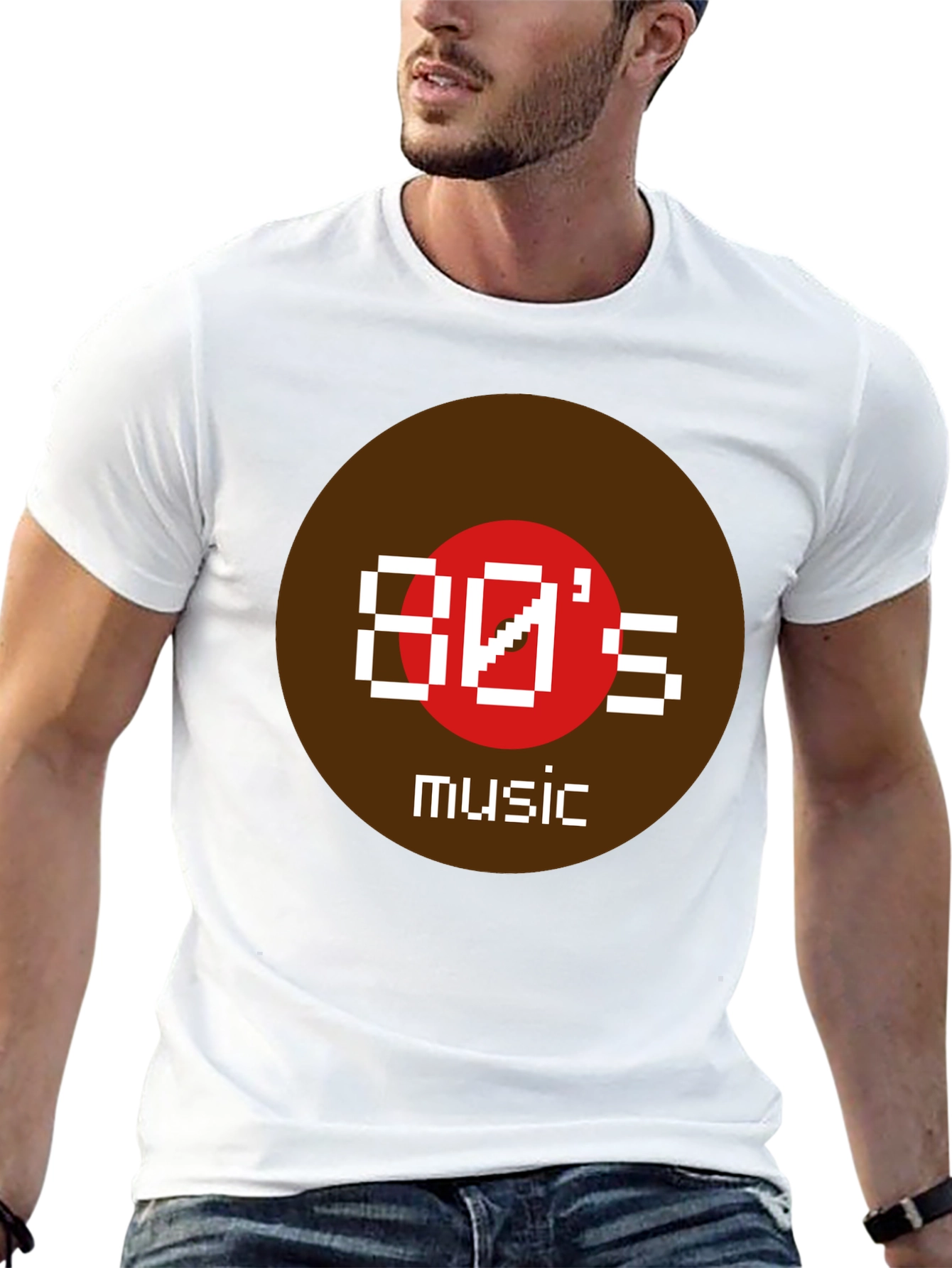 Retro 80s Music Pixel Art T-Shirt
