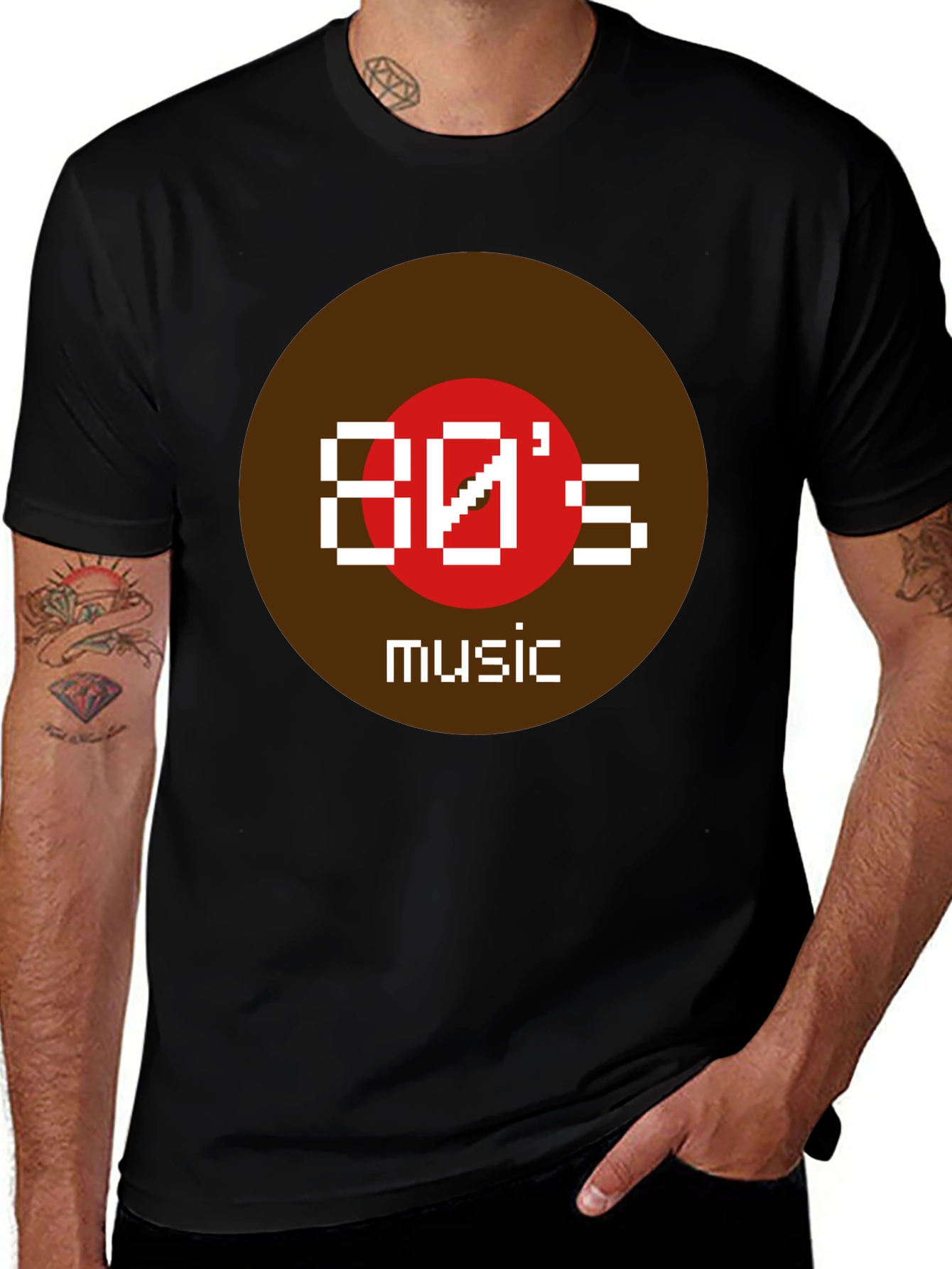Retro 80s Music Pixel Art T-Shirt