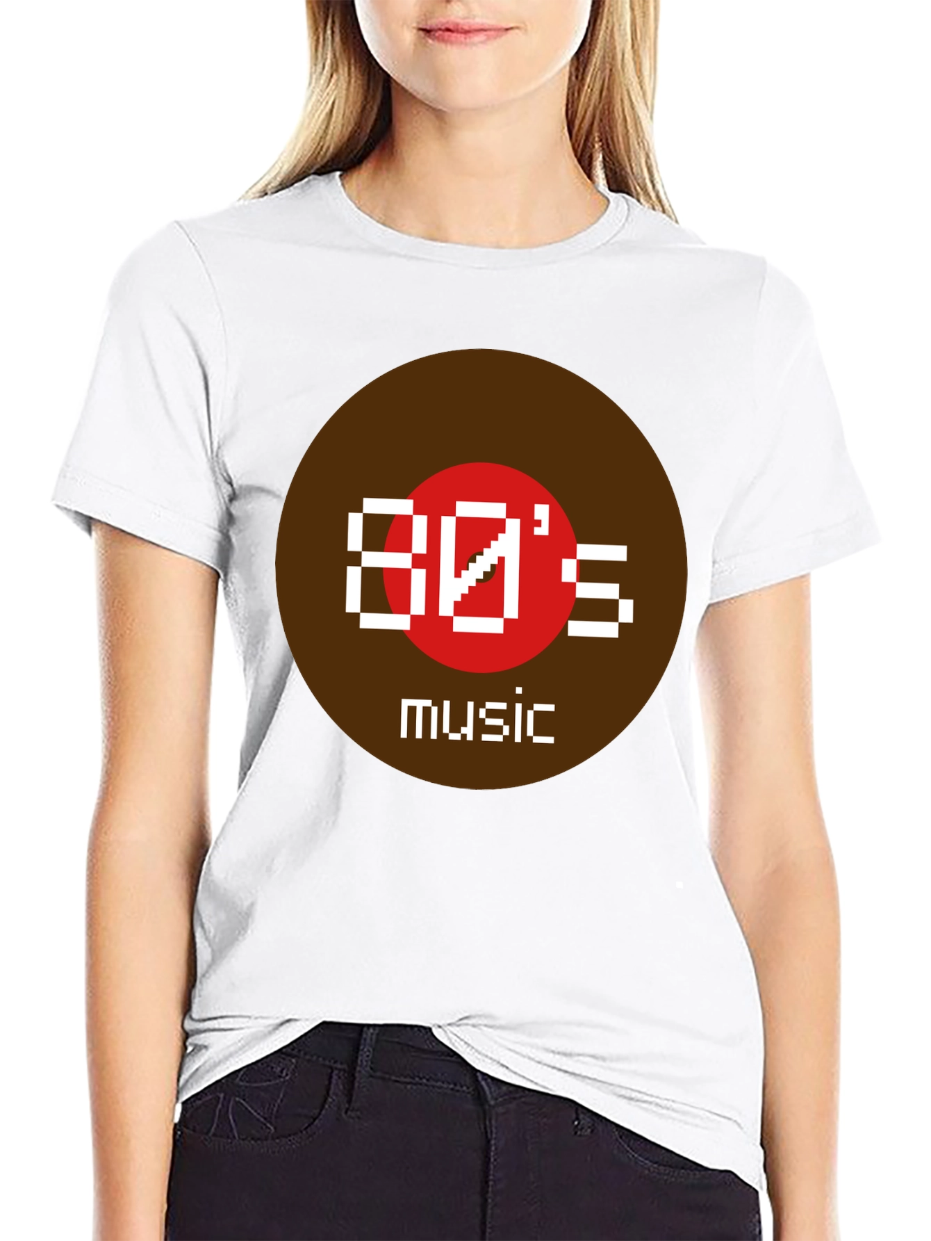 Retro 80s Music Pixel Art T-Shirt