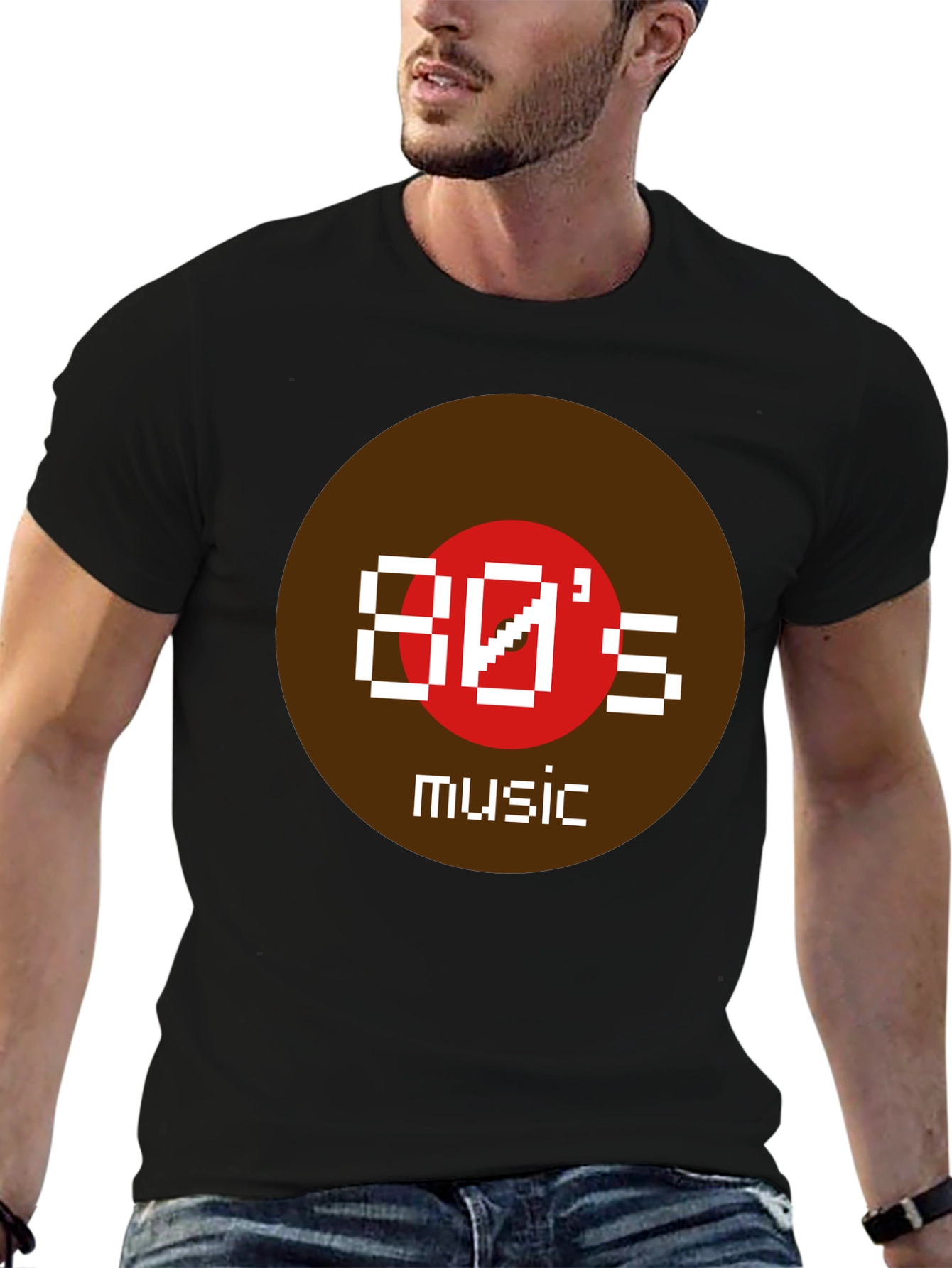 Retro 80s Music Pixel Art T-Shirt