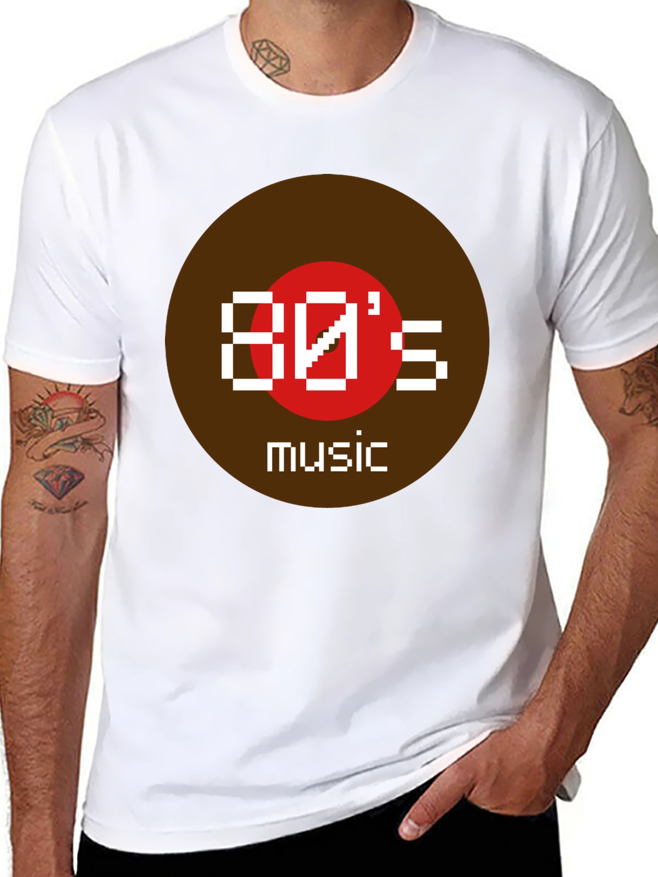 Retro 80s Music Pixel Art T-Shirt