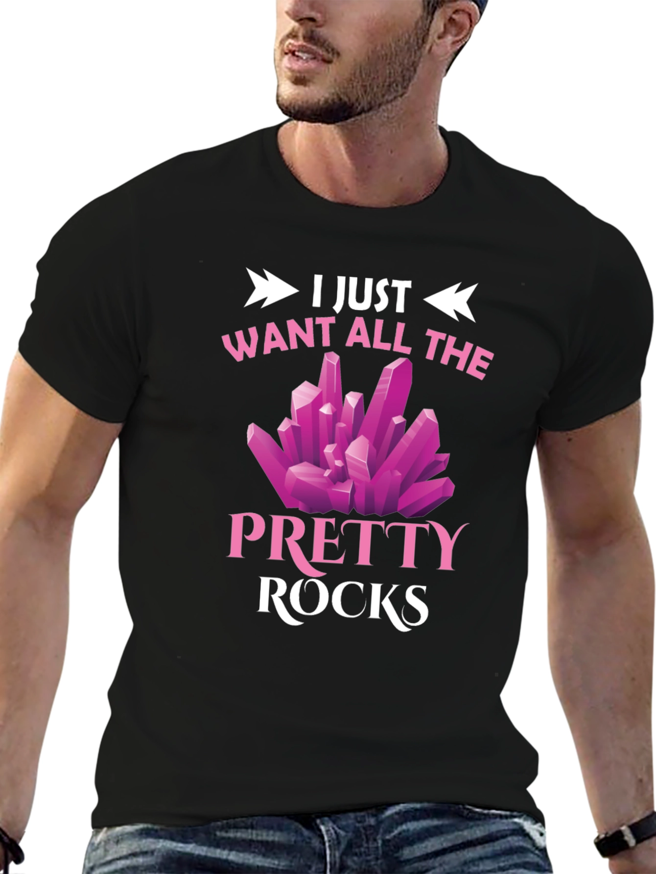 Pretty Rocks Graphic Tee - Novelty T-Shirt