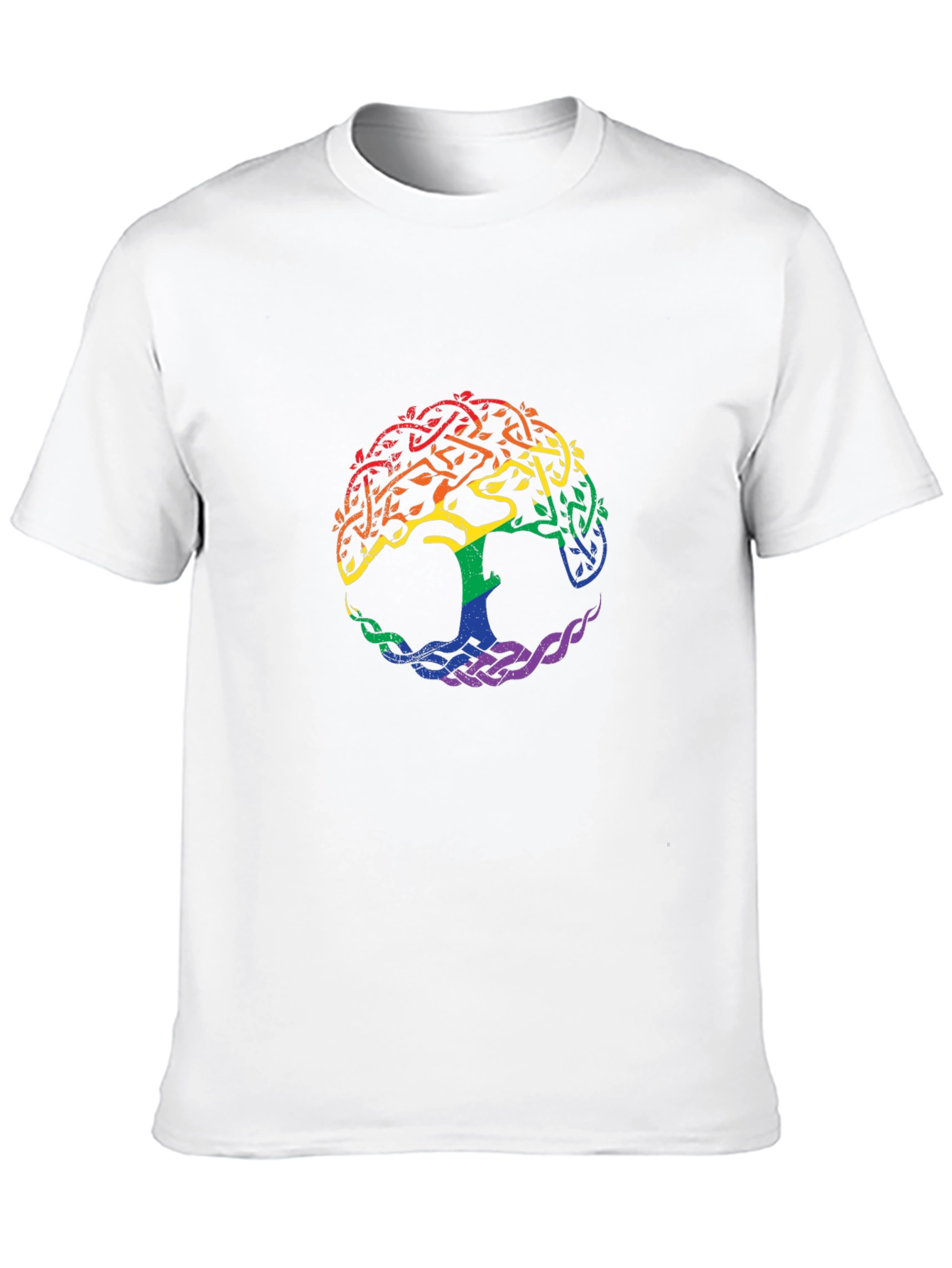 Rainbow Tree of Life Graphic Black T-Shirt