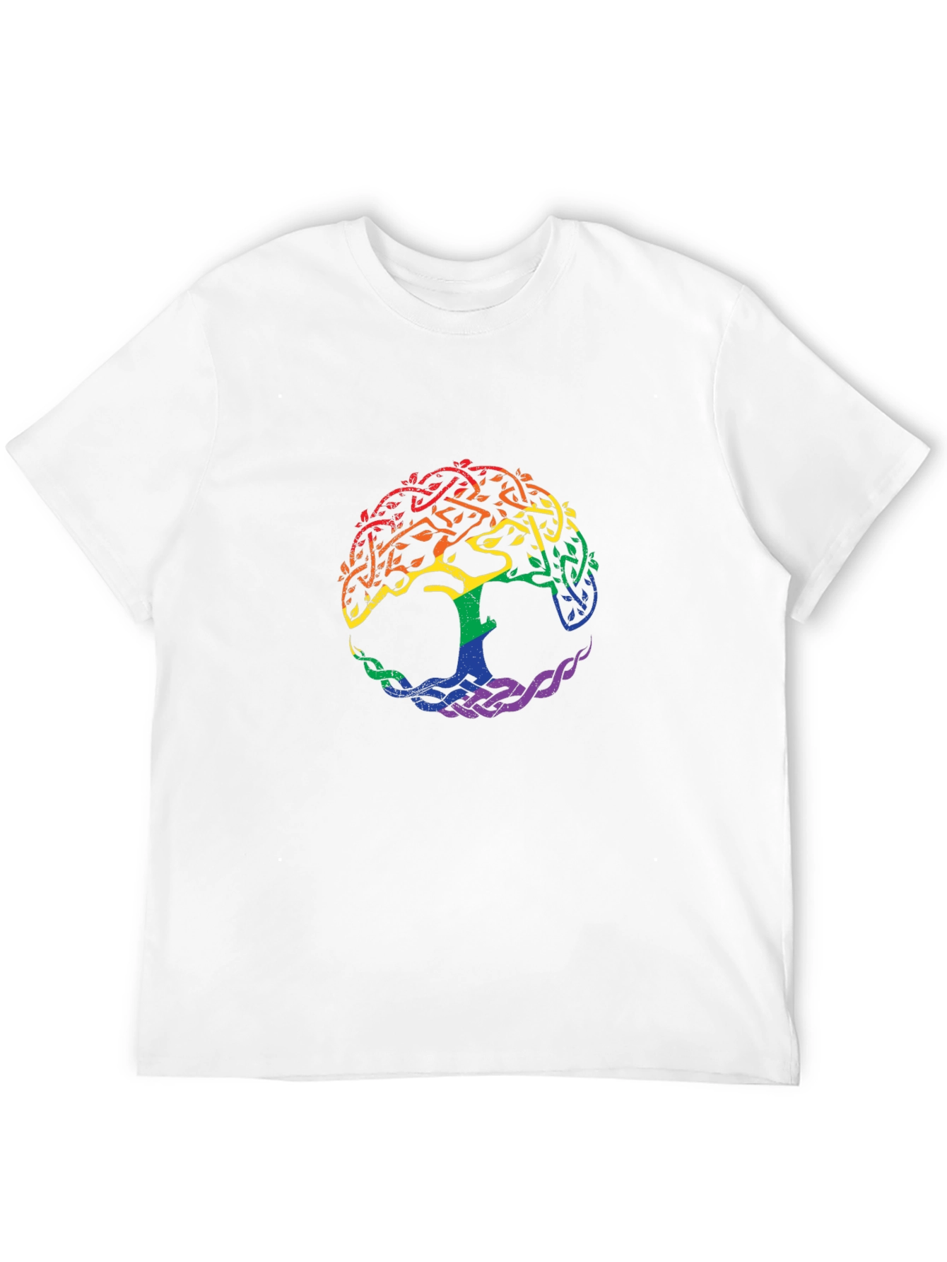 Rainbow Tree of Life Graphic Black T-Shirt