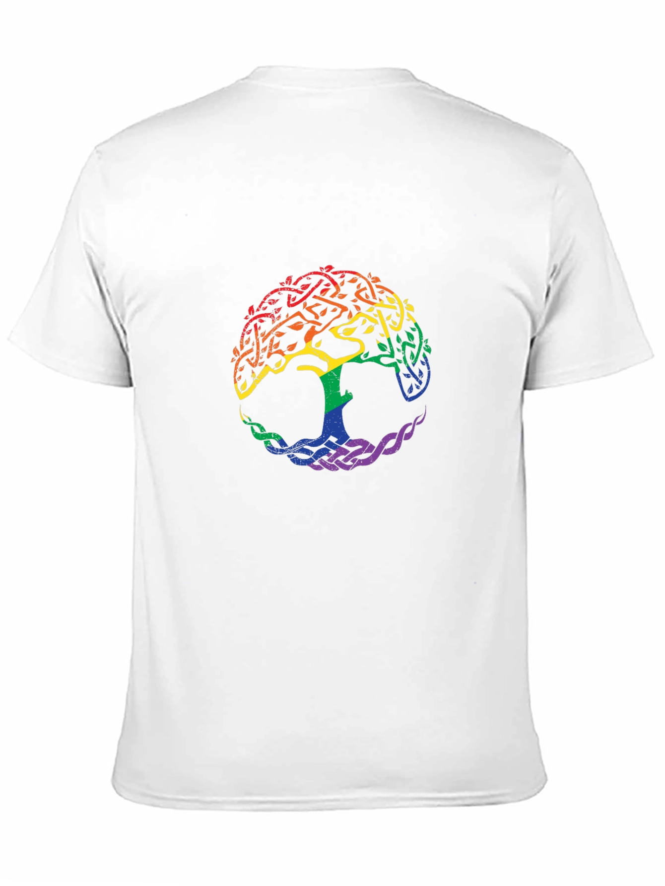 Rainbow Tree of Life Graphic Black T-Shirt